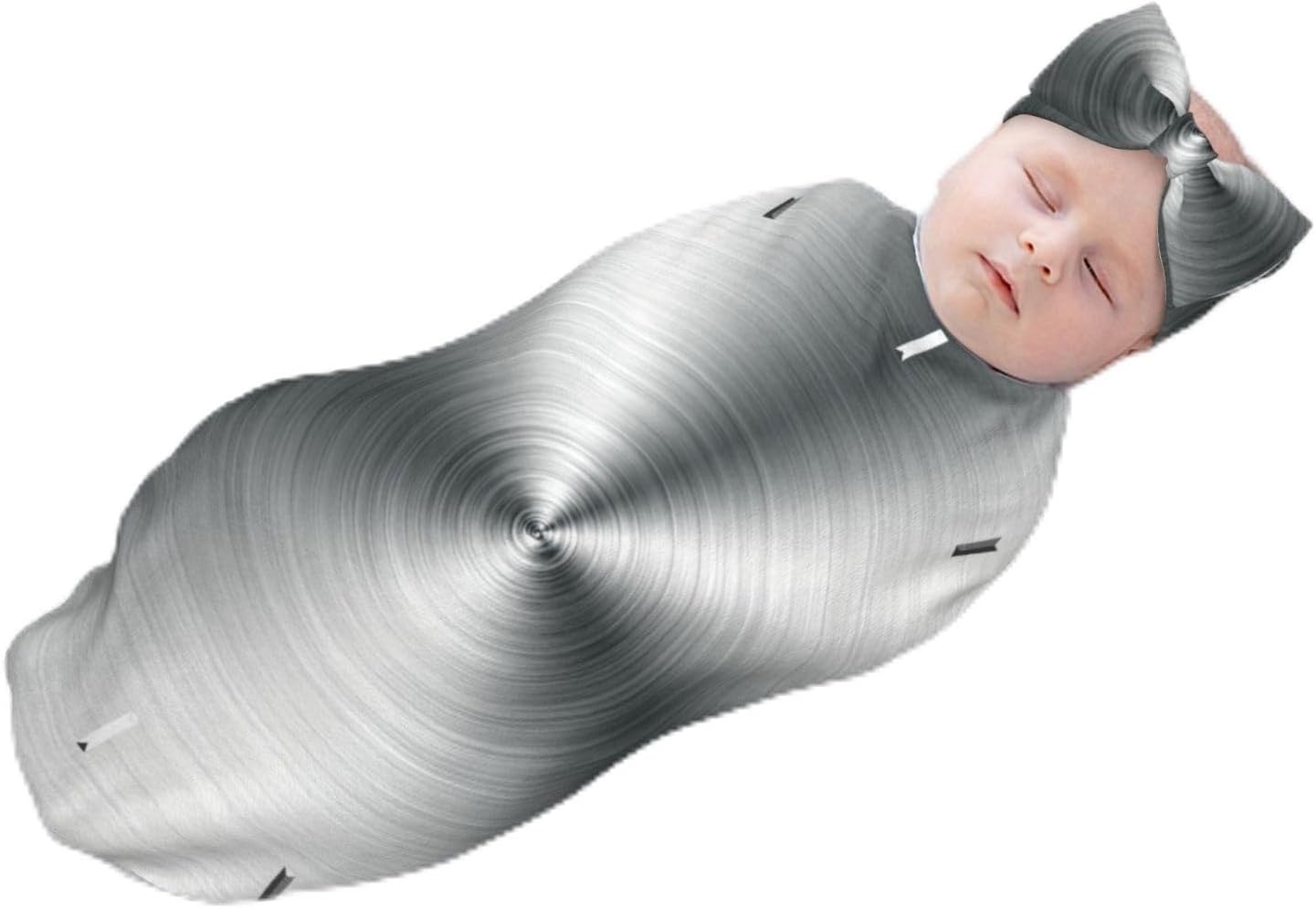 RAAPSBRW Faux Brushed Sheet Metal Newborn Butterfly Headband and Blanket Set