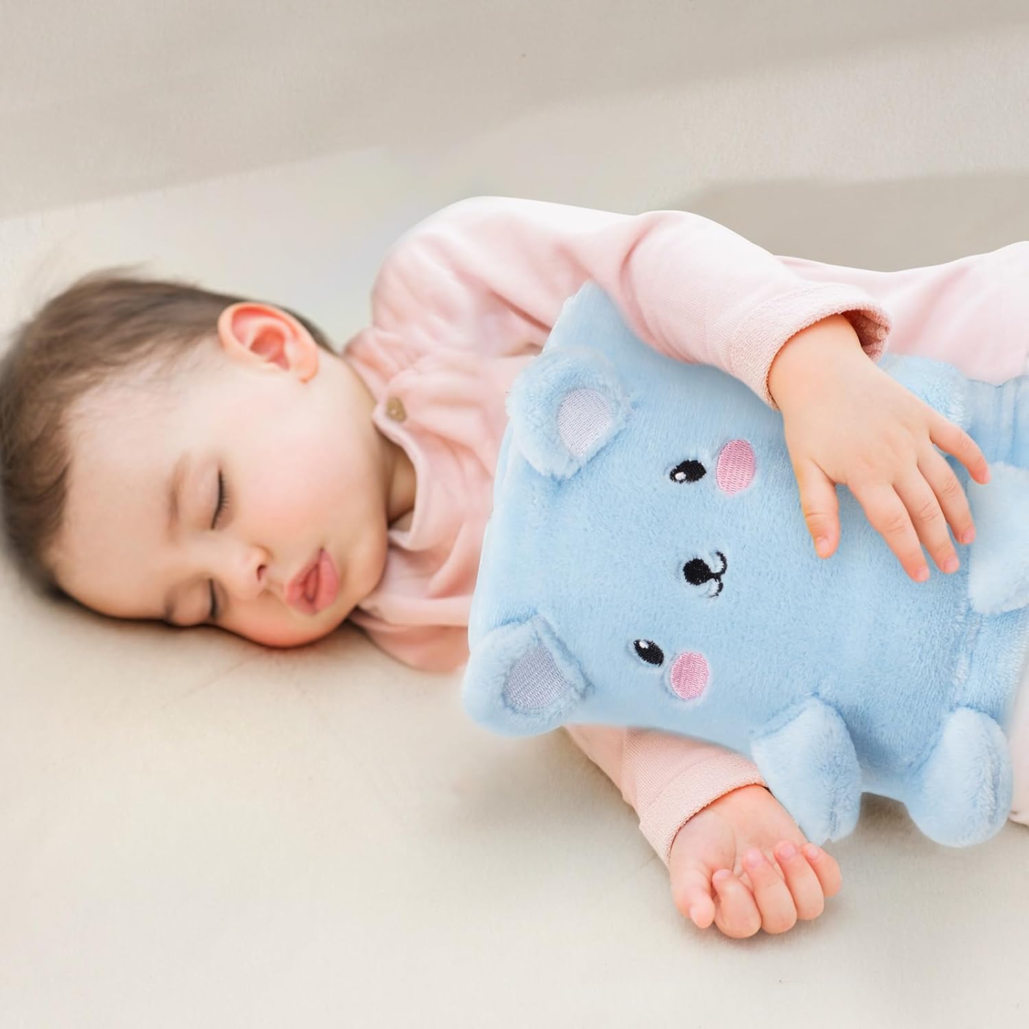 Babyhuggle Foldable Bear Plush Receiving Blanket