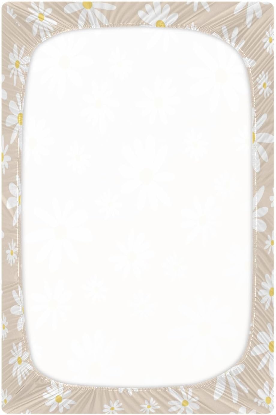 Kigai Daisy Beige Crib Sheet 28x52in