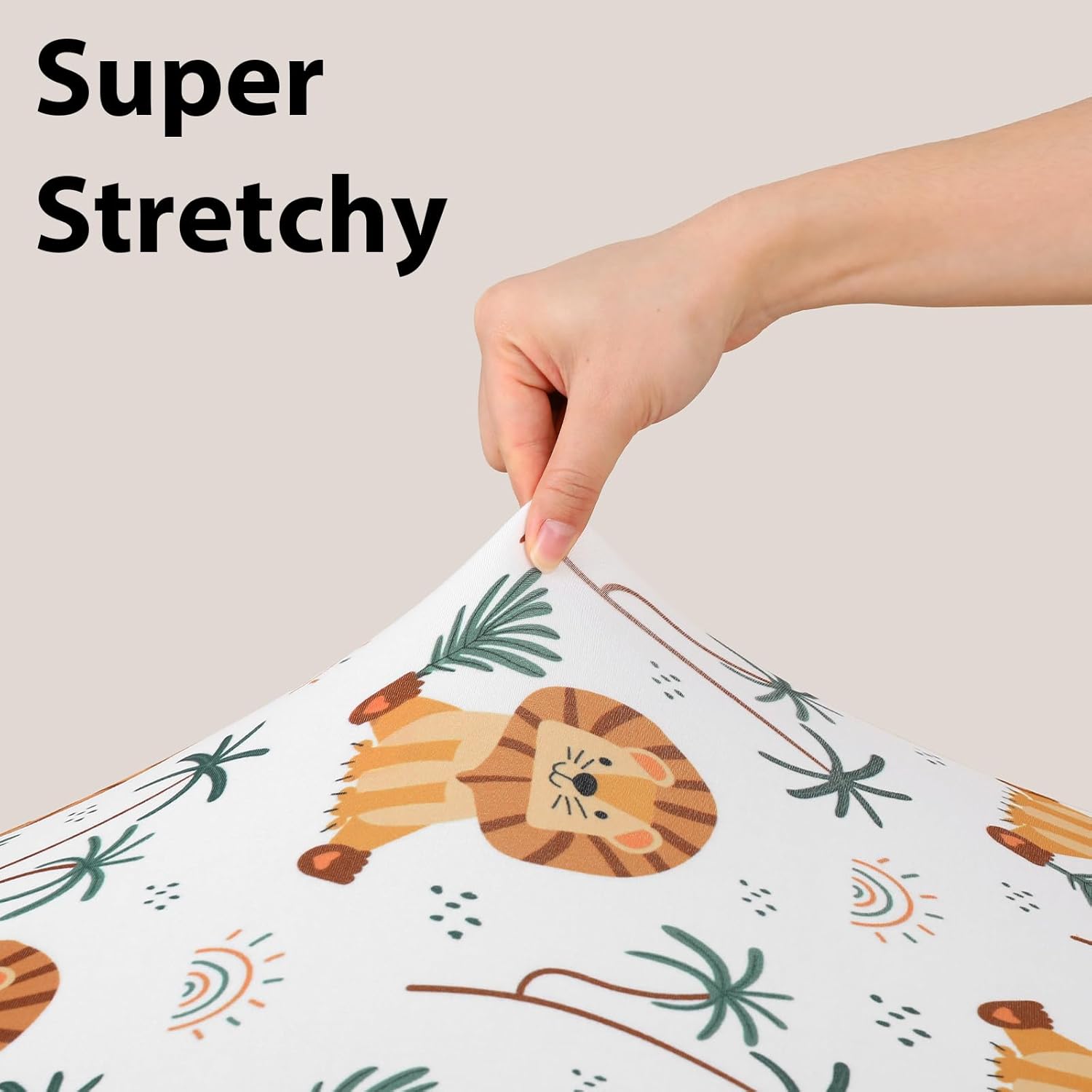 FIEMOL Baby Bassinet Sheets 3 Pack Brown Lion
