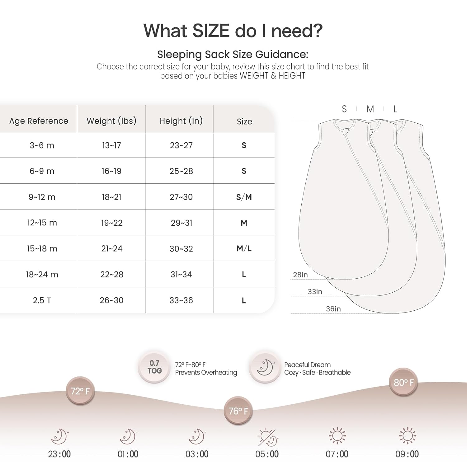 Lulumoon Sleep Sack Muslin for 9-15 Month Baby