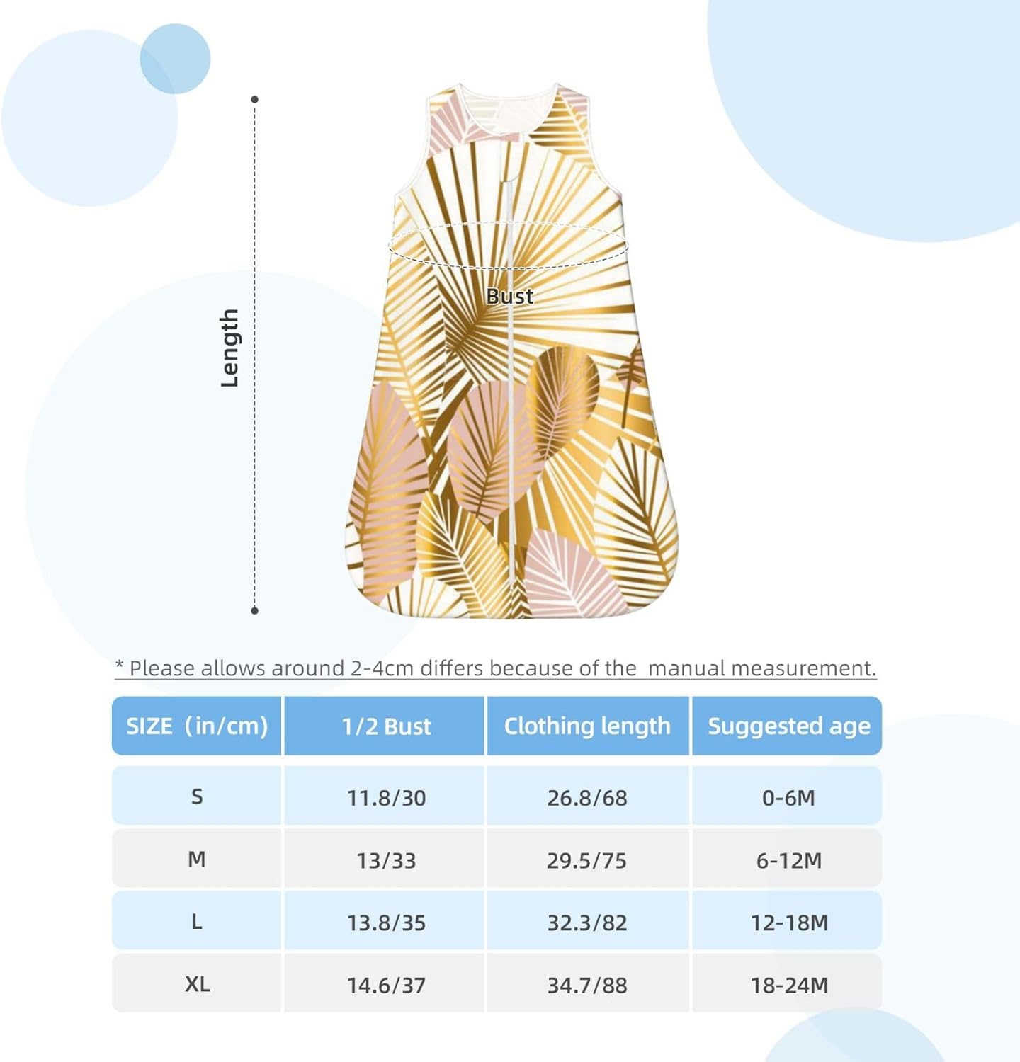 TREPKO Rose Gold Lines Sleep Bag For Infants