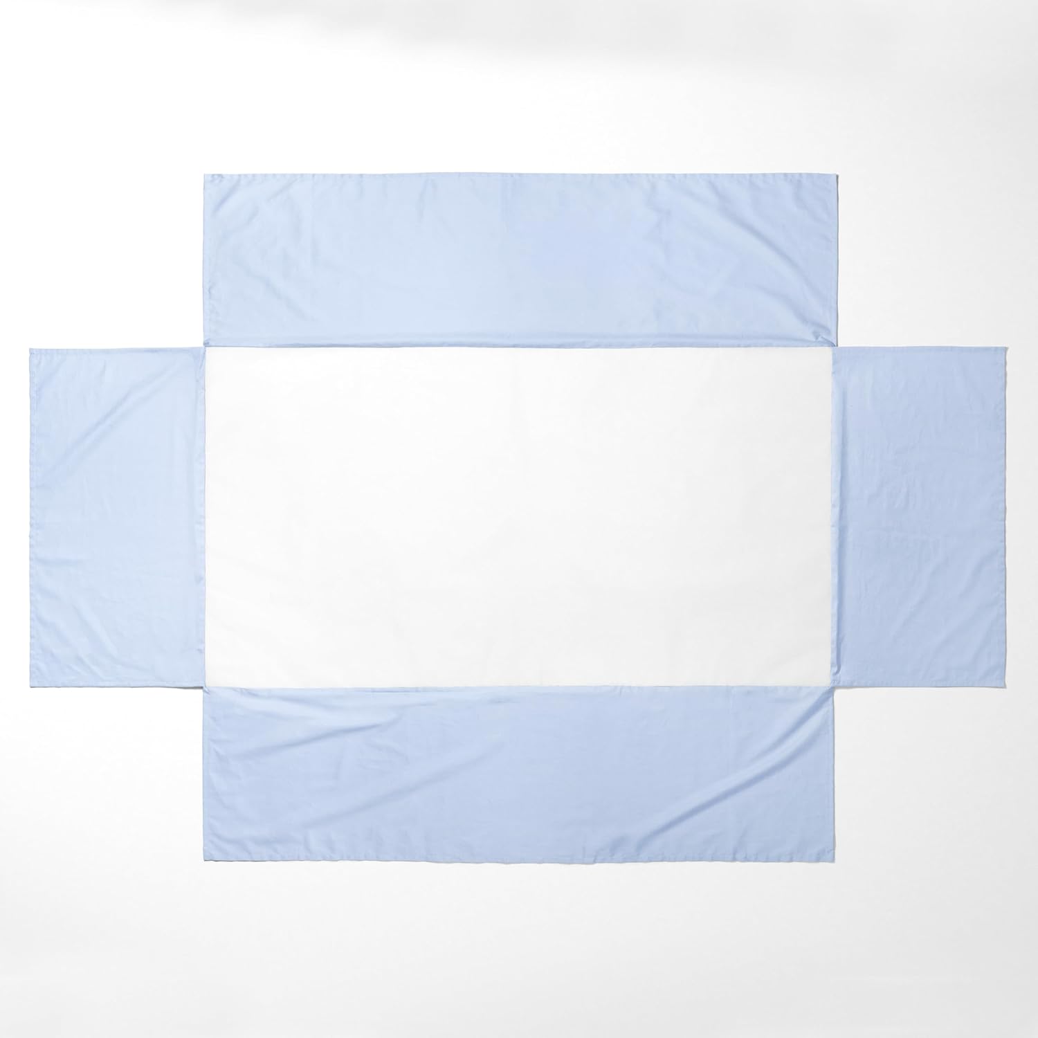 Bacati Blue Crib Bed Skirt with 13 Inch Drop