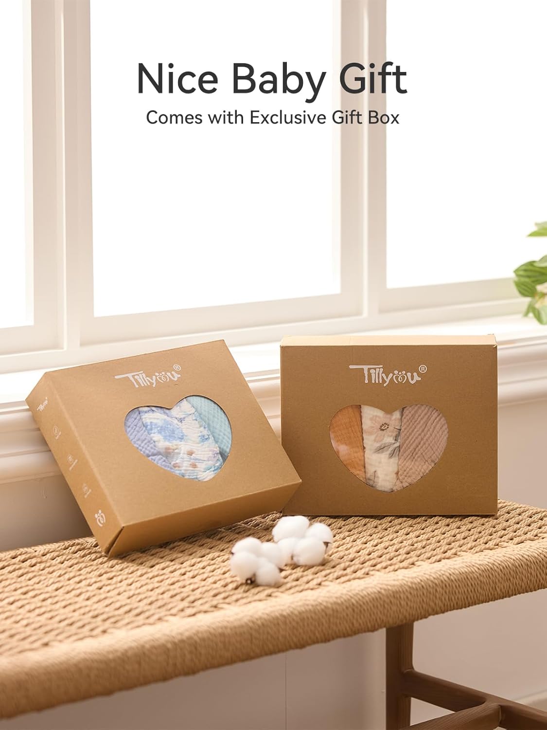 TILLYOU Muslin Bassinet Sheets 3 Pack Soft Breathable Cotton