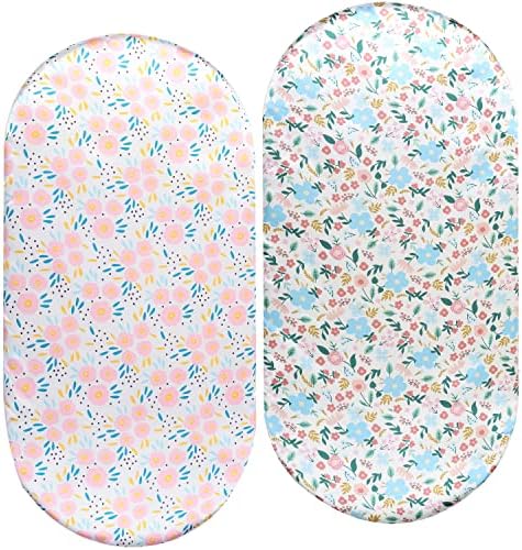 Tcmyyund Bassinet Sheet Set 2 Pack Ultra Soft Satin