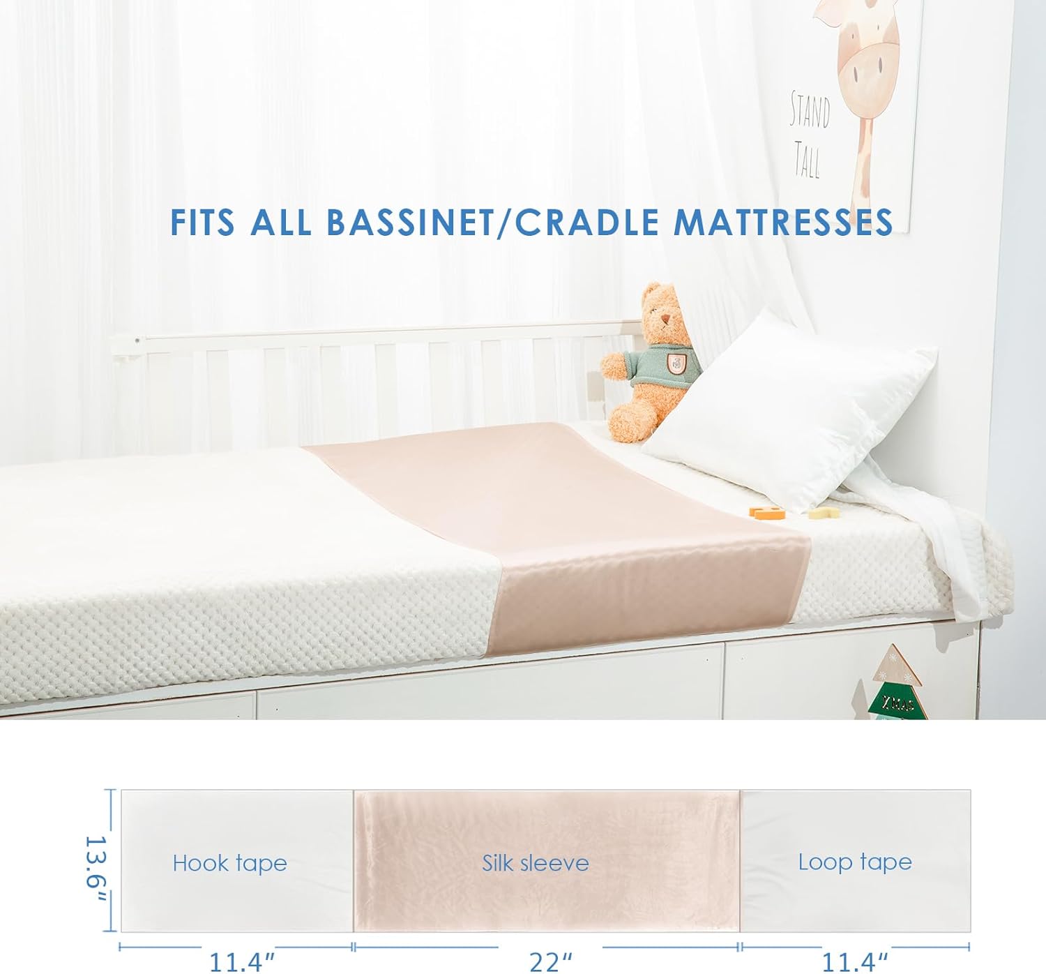 PROMEED Silk Bassinet Sleeve for Baby Bald Spots