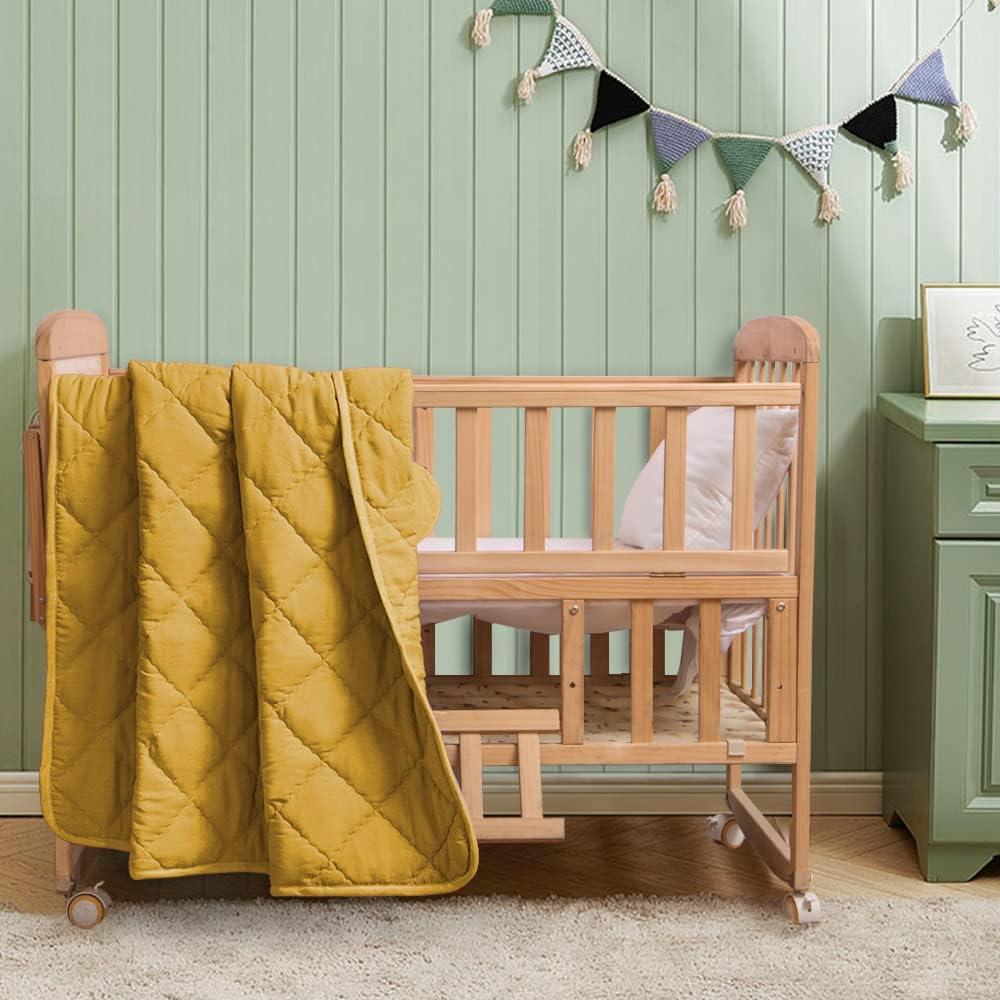 FLXXIE Toddler Quilt 39x47 Inches Yellow