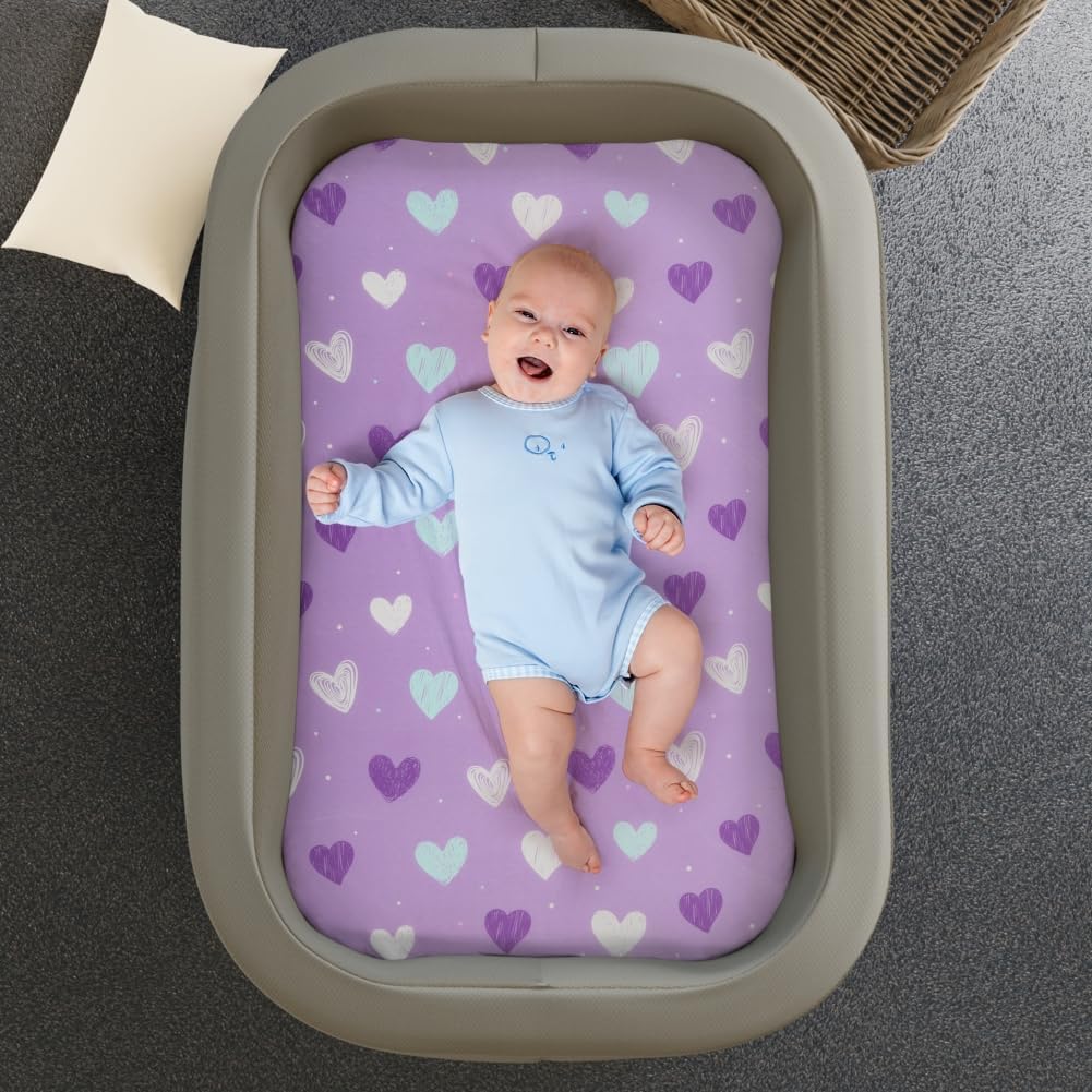 4 Pack Soft Bassinet Sheets Set for Baby Girls