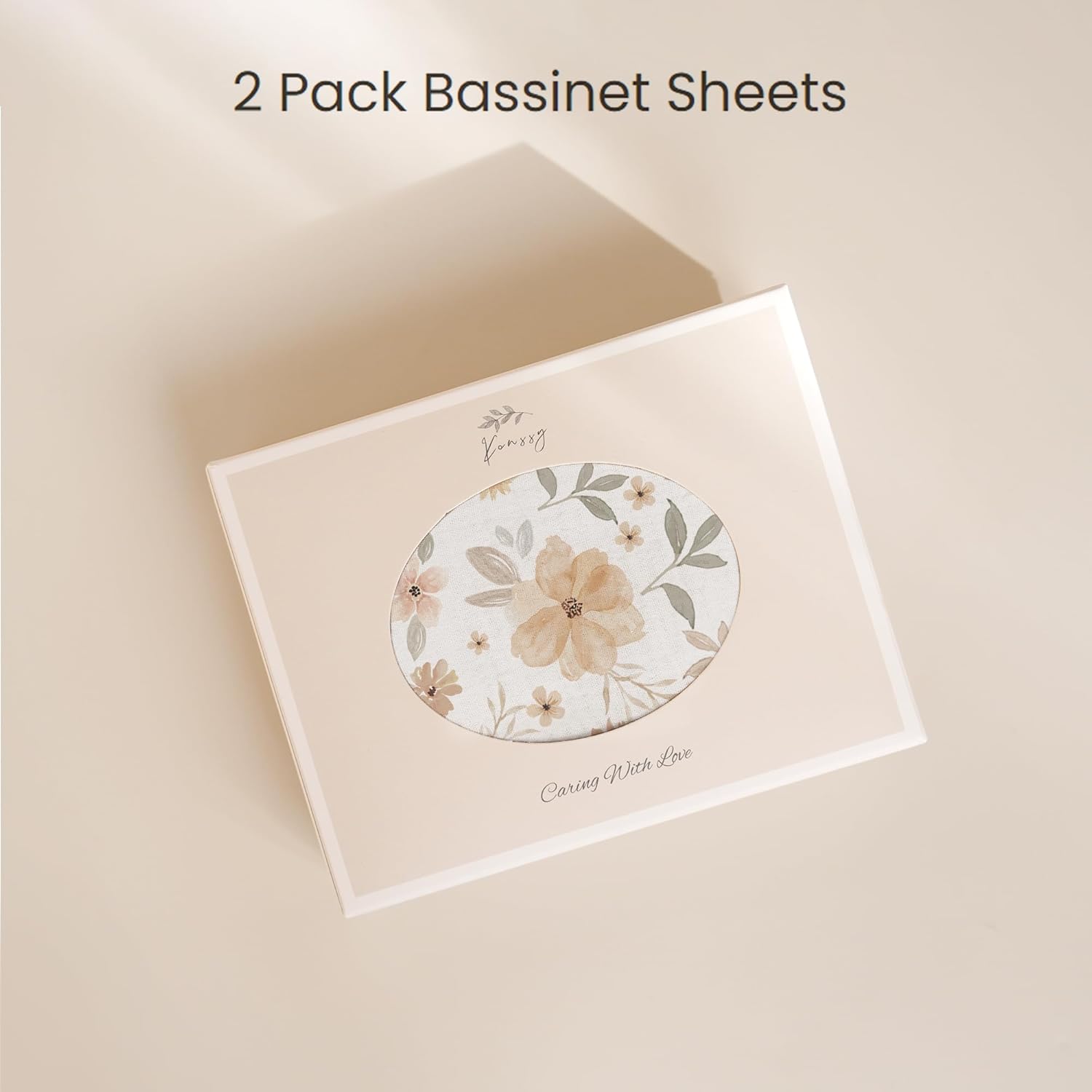 Konssy 2 Pack Muslin Bassinet Sheets for Baby 1