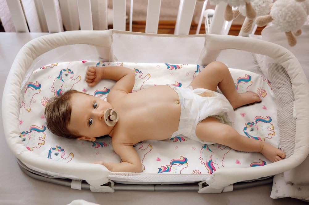 4 Pack Soft Bassinet Sheets Set for Baby Girls