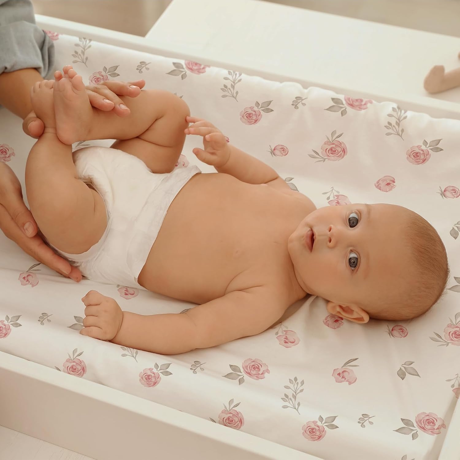 GLLQUEN Baby Bassinet Sheets 2 Pack Pink