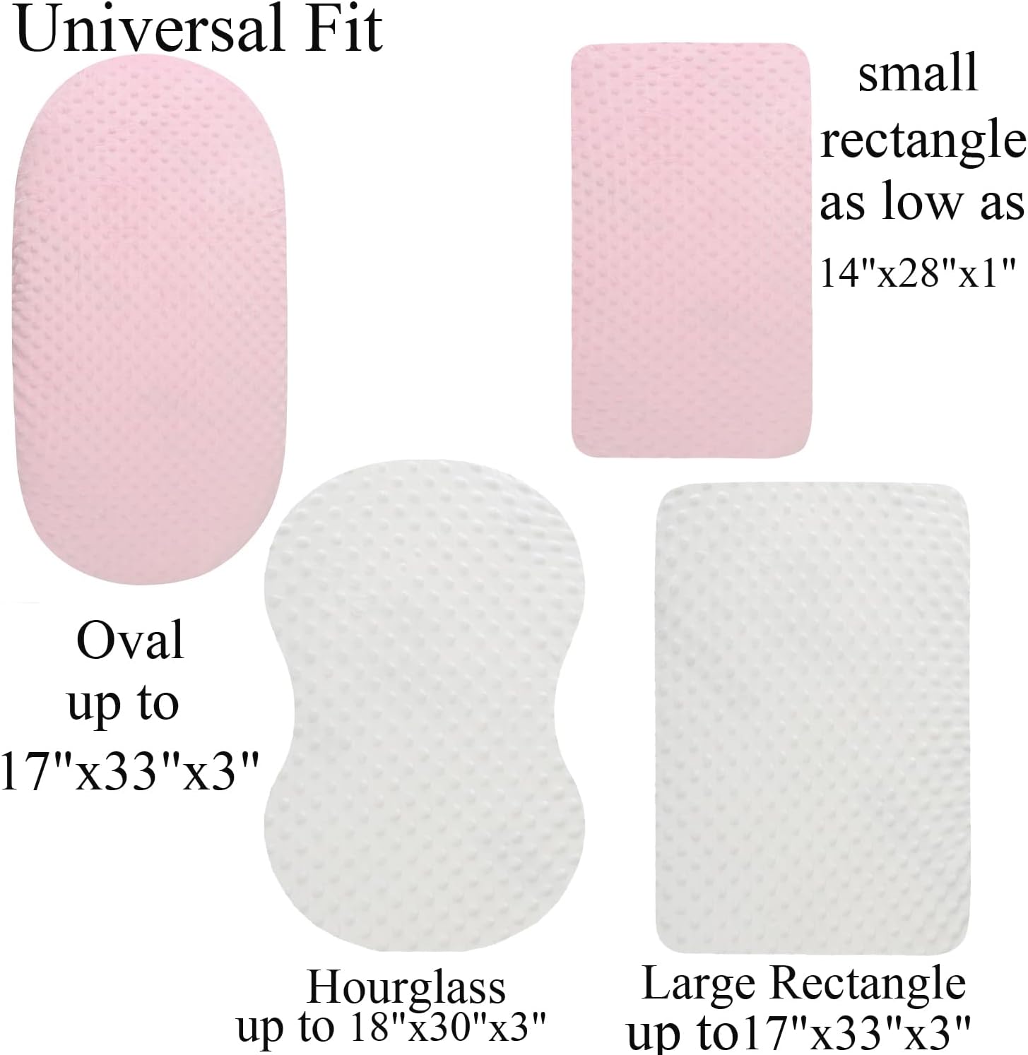 Bilokonda Dot Bassinet Sheet Set 2 Pack White Pink