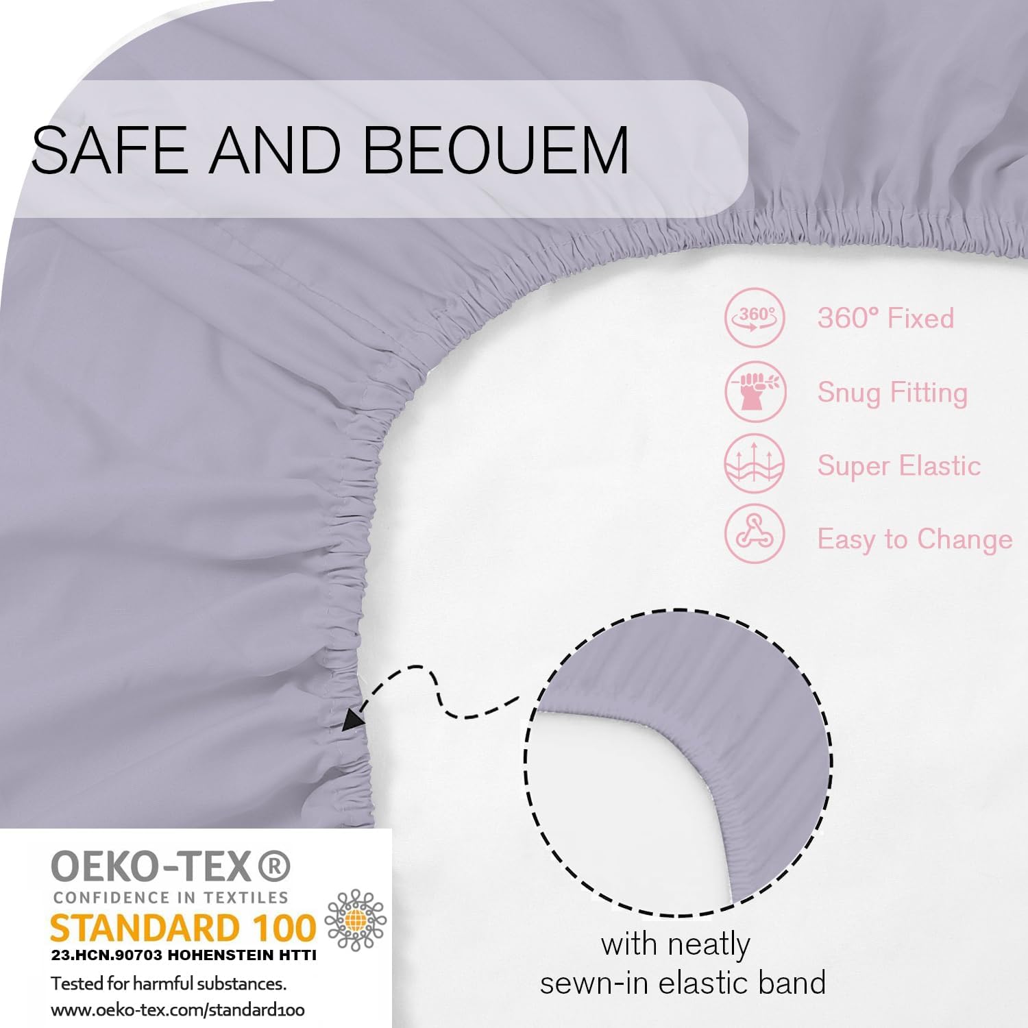 Little Grape Land Bassinet Sheets 4 Pack - Soft Microfiber Girl Themed 38x26x4