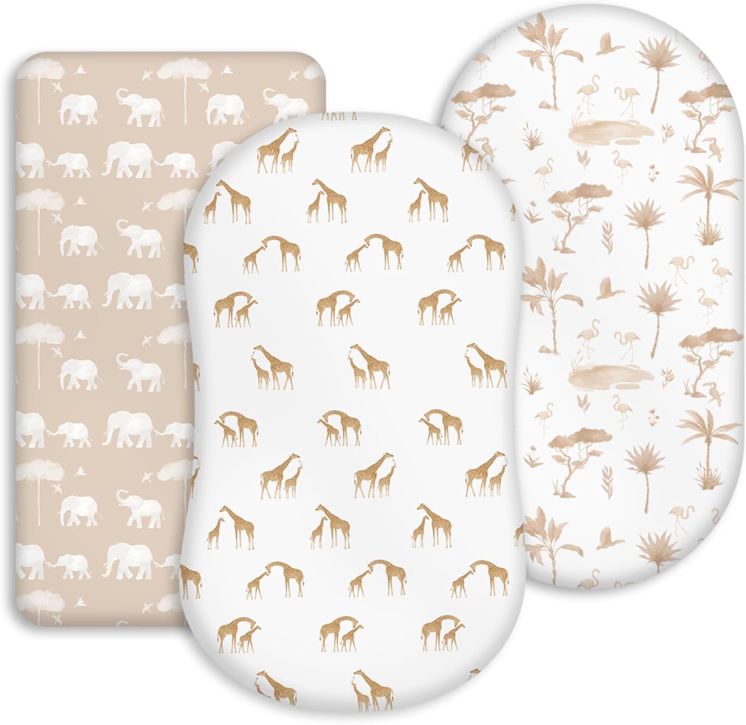 CIVARUA KIDS Stretchy Ultra Soft Bassinet Sheet Set 3-Pack 1