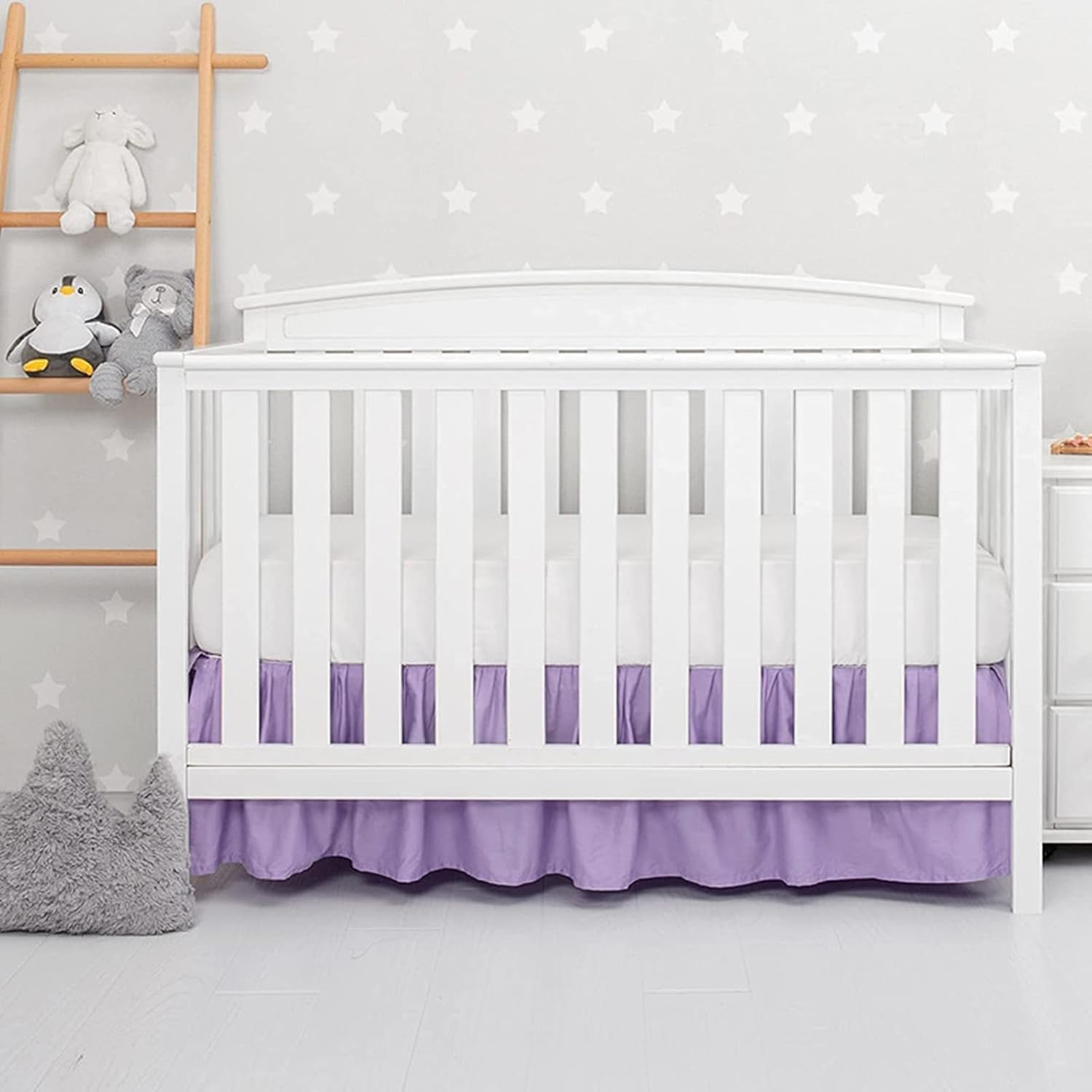 Altsuceser Crib Bed Skirt Purple