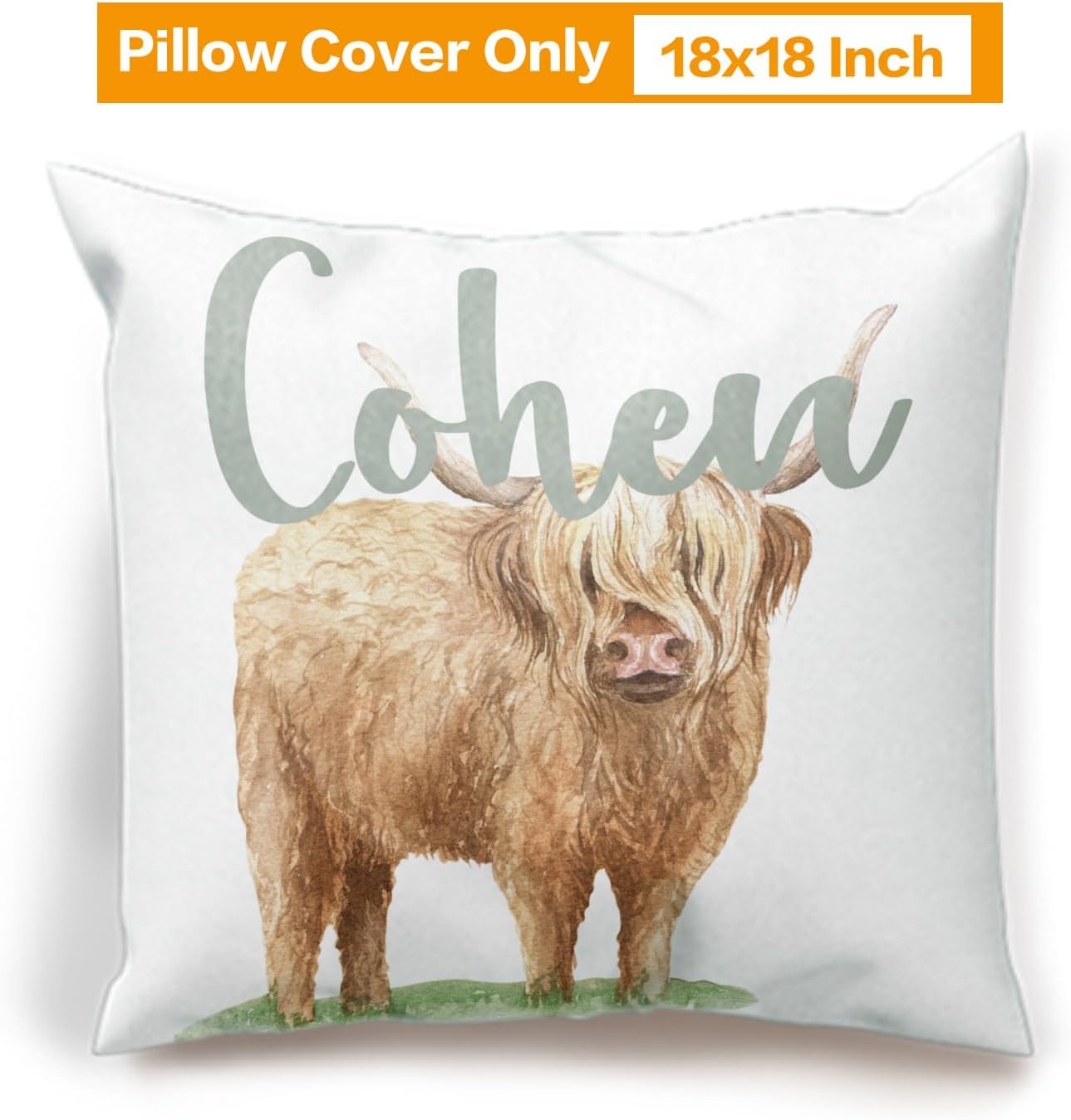 Personalized Crib Bedding Set for Boys - Highland Cow Theme with Name