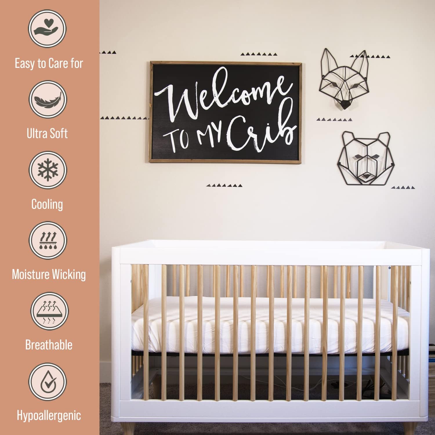 Bella Coterie Luxury Bamboo Crib Sheet Ivory 1