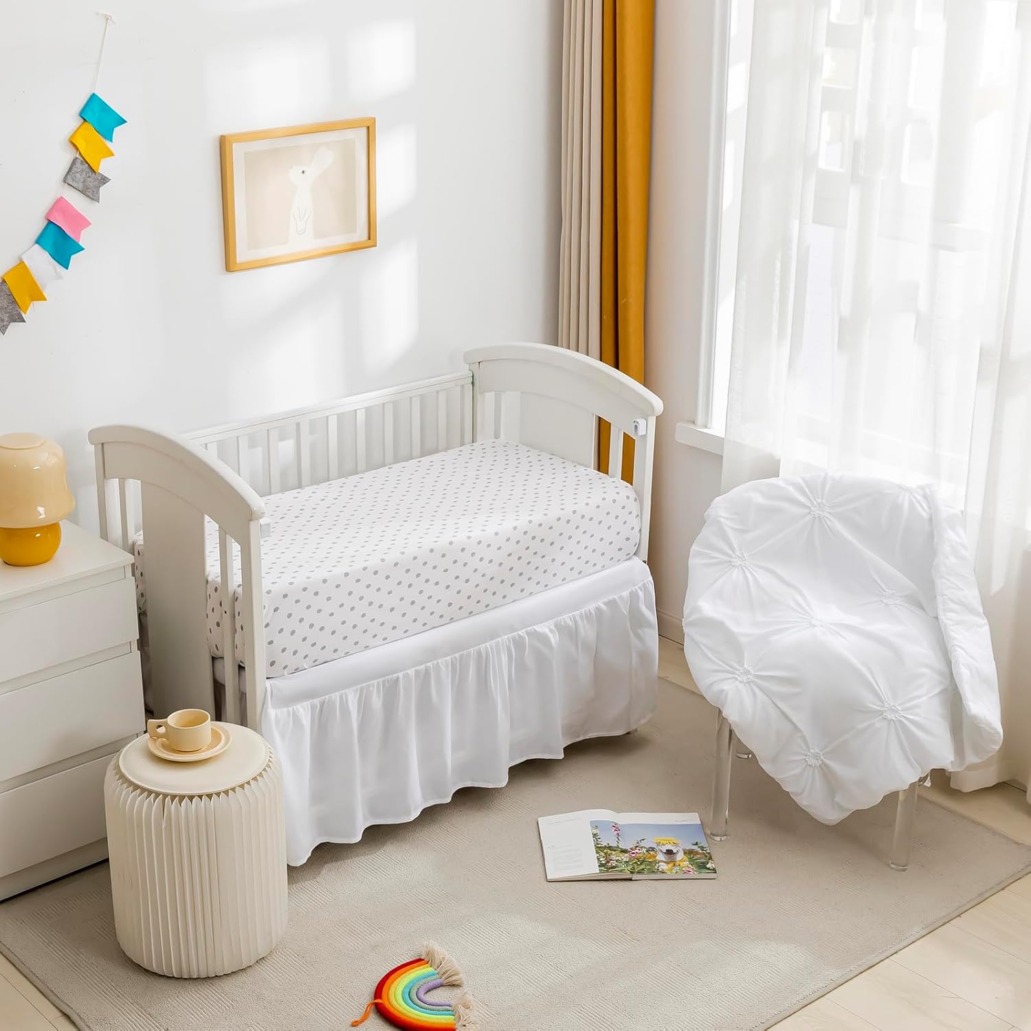 PINNKKU 3-Piece Crib Bedding Set for Baby