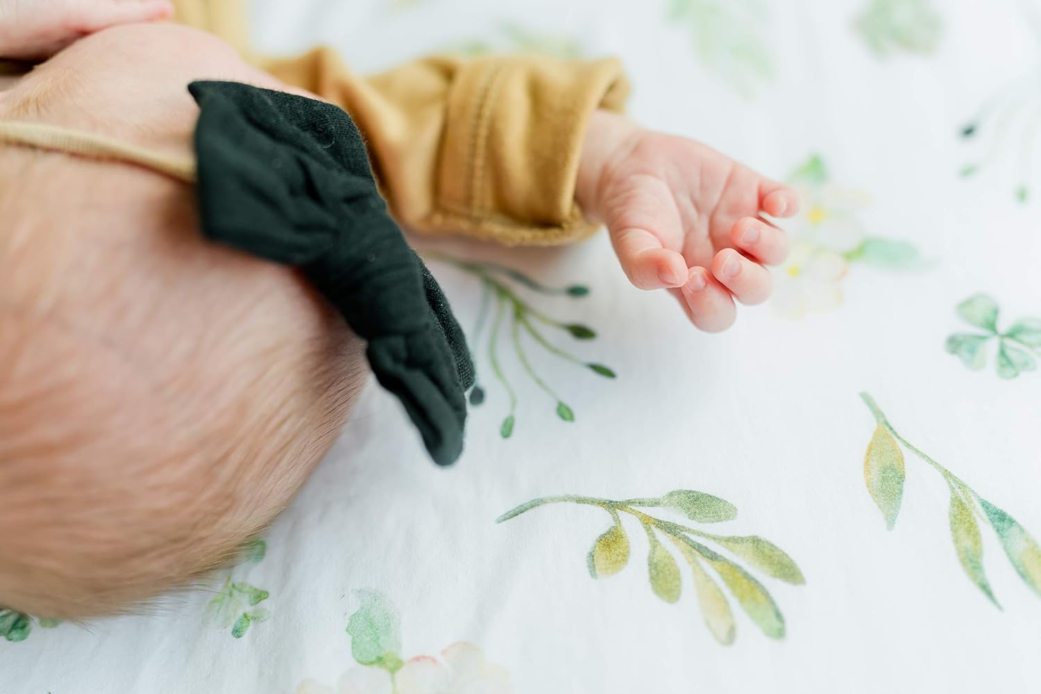 ADDISON BELLE 100 Cotton Crib Sheet with Succulents Print 1
