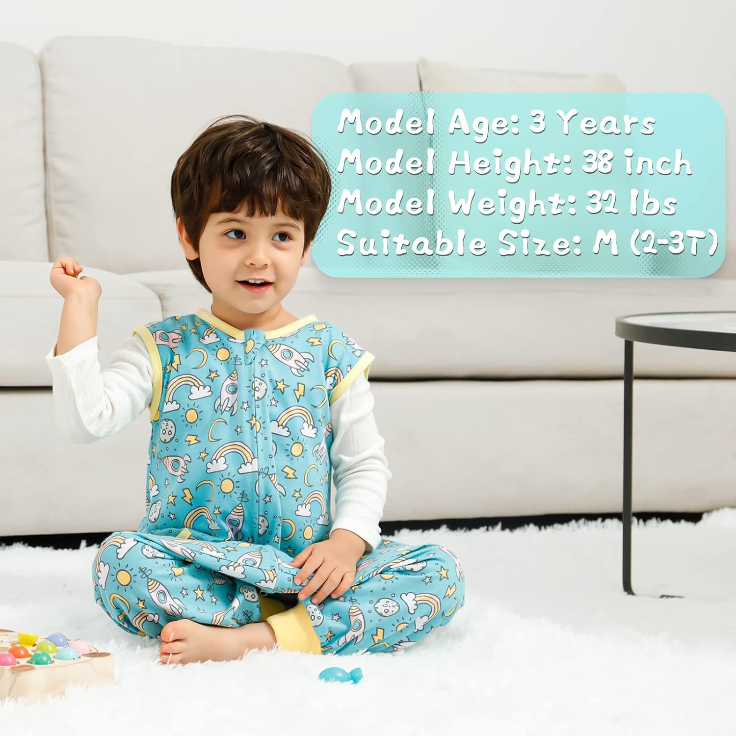 WONDAY Toddler Sleep Sack with Legs 05TOG Cotton