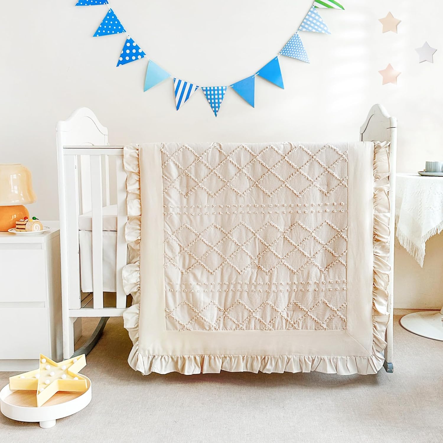 Wowelife Crib Bedding Set for Baby Girls and Boys