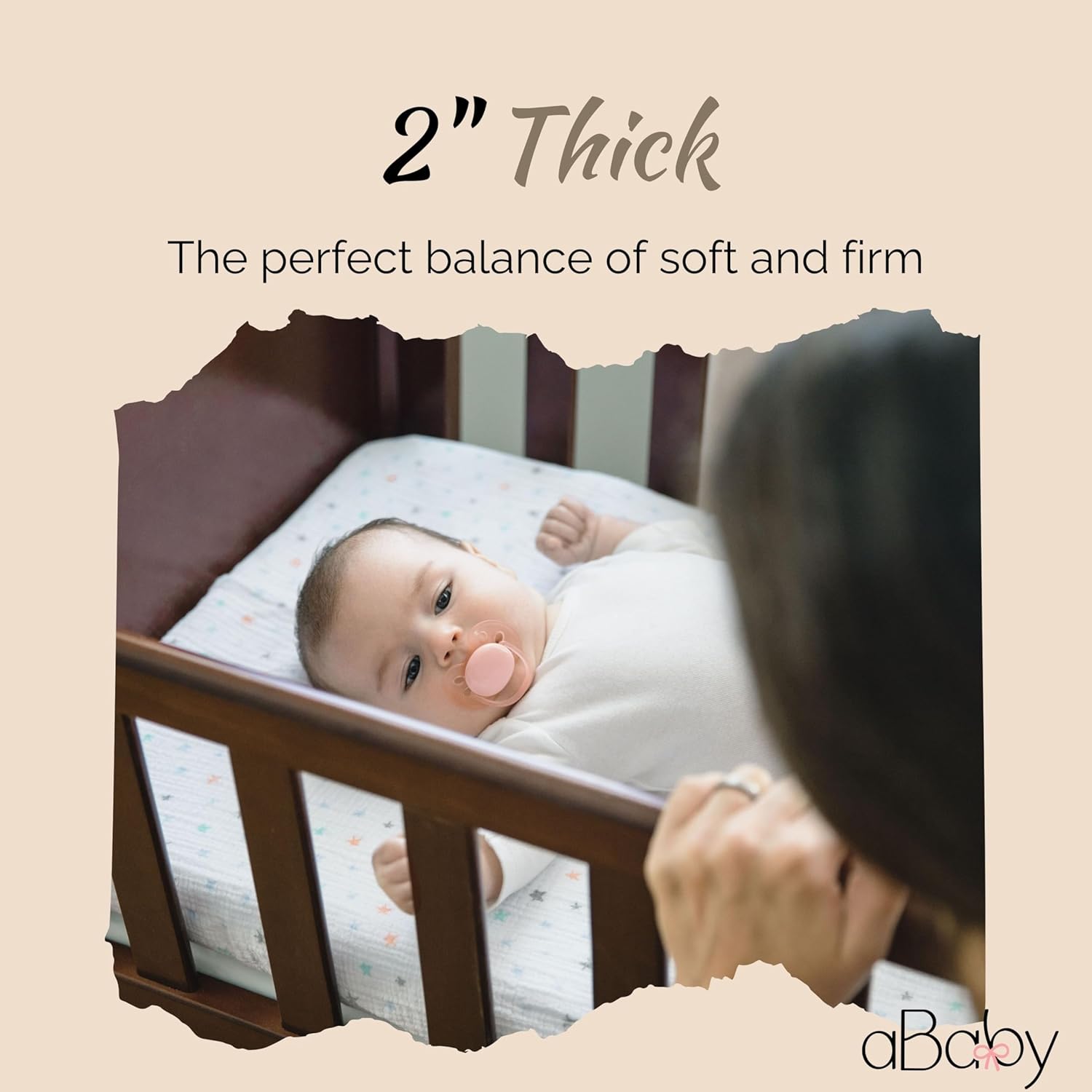 ABABY Baby Bassinet Mattress - 18x34 Waterproof Durable