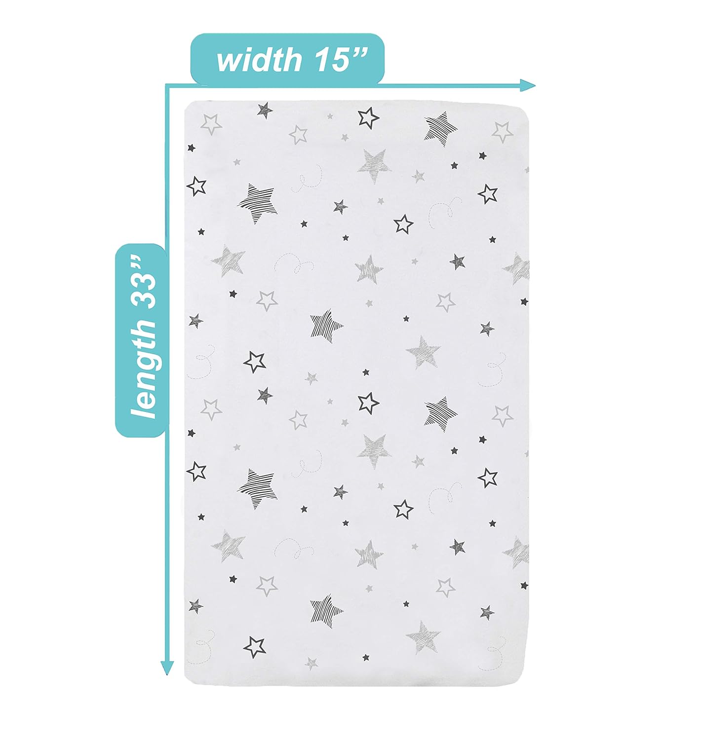 American Baby Company Bassinet Sheet - Super Stars Design