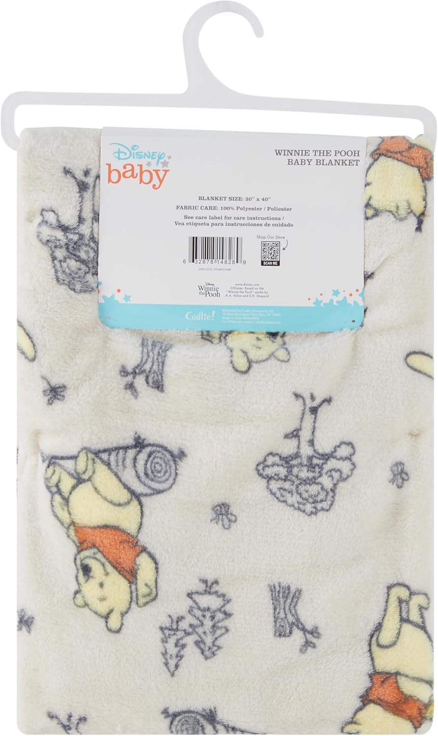 Disney Characters Flannel Fleece Baby Blanket - Soft Cozy 30x40 Inches