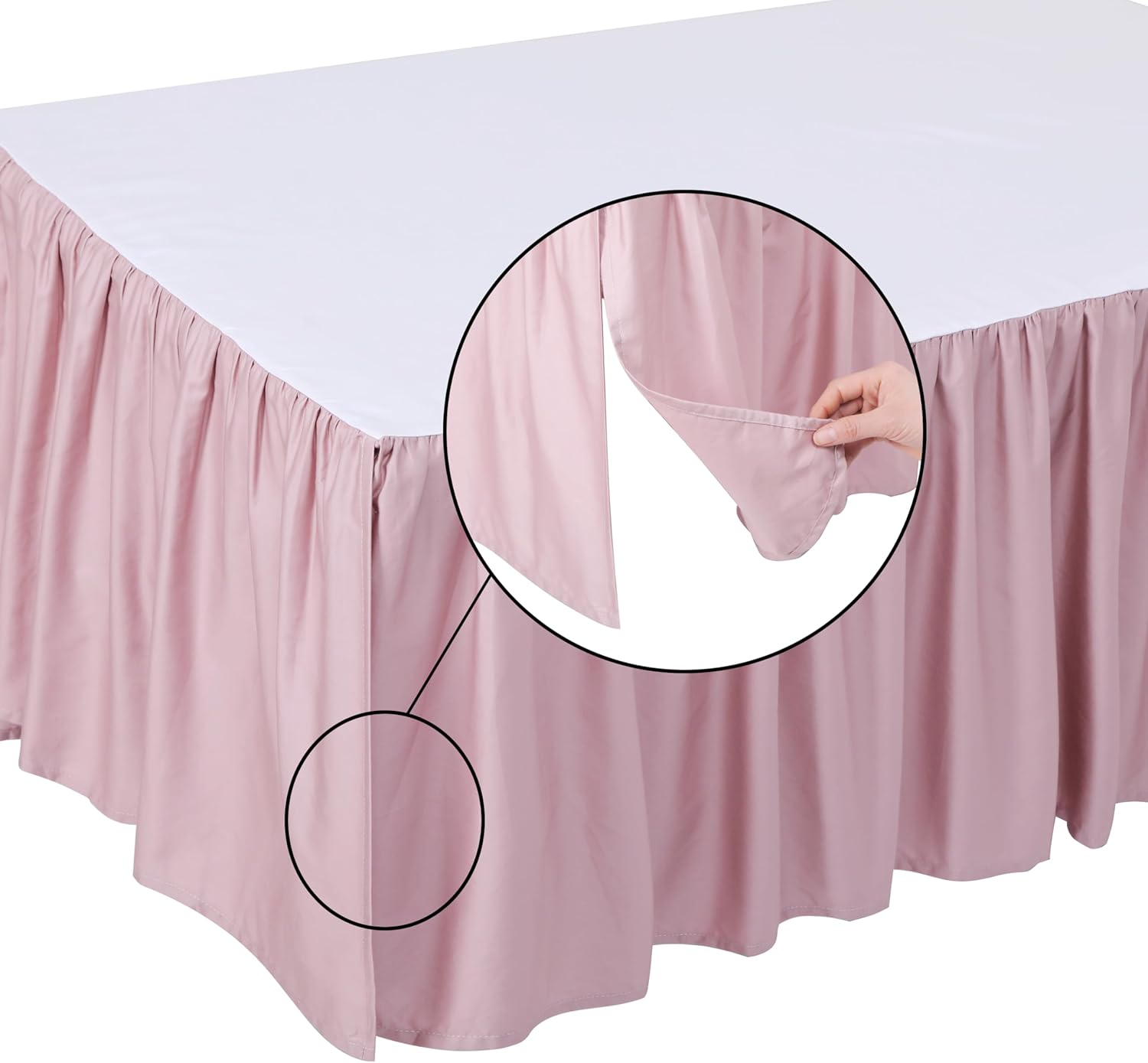 ShunjieHome Crib Skirt Dust Ruffle 100 Egyptian Cotton 400 Thread Count