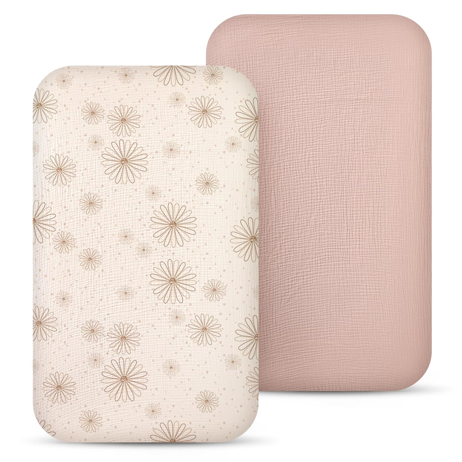 Lulumoon Muslin Bassinet Sheets for Boys and Girls