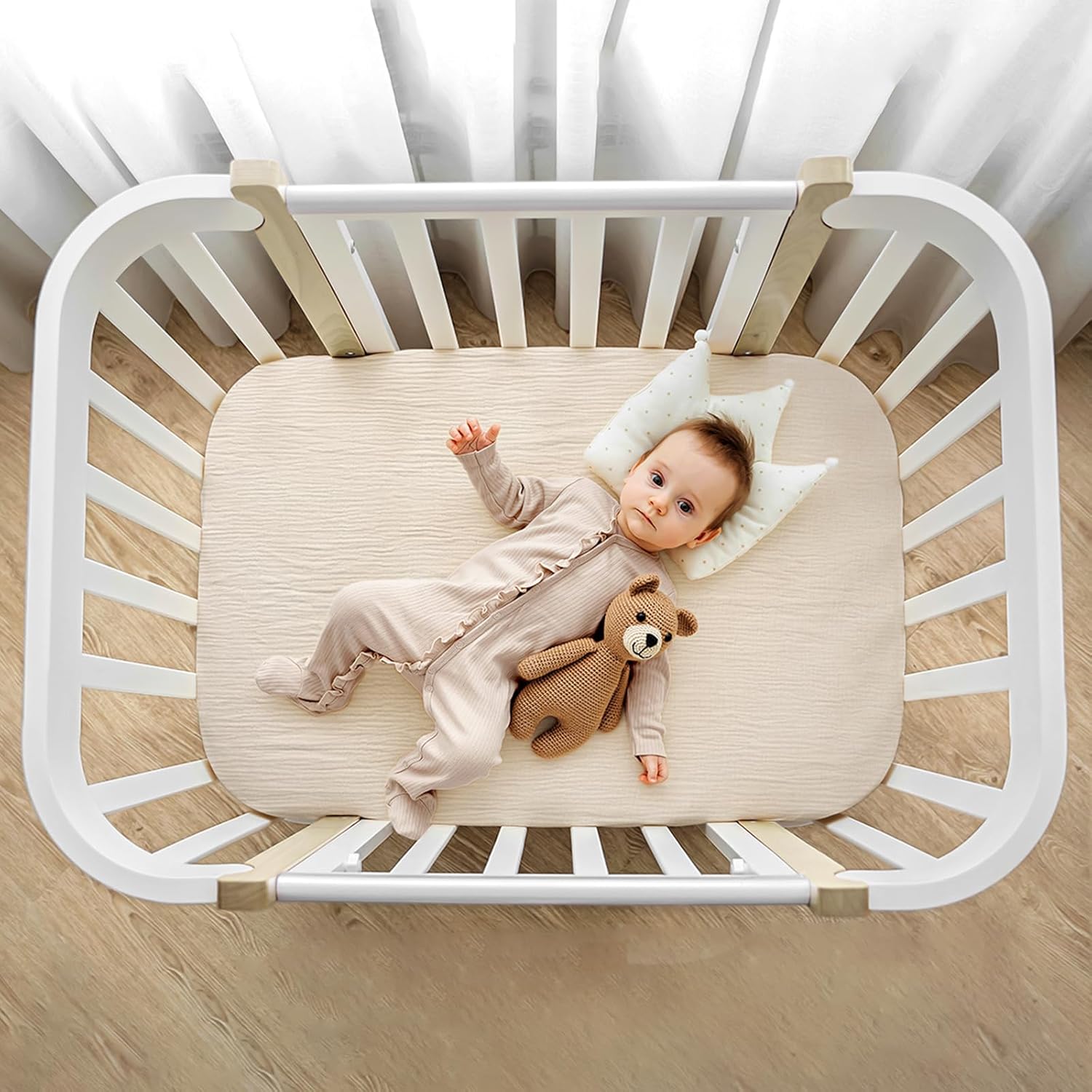 Lulumoon Muslin Bassinet Sheets for Baby