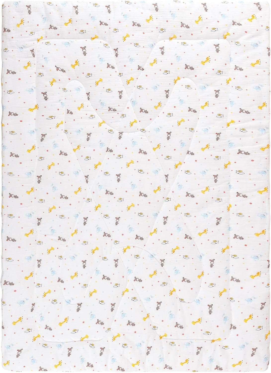 Baby Bees Giraffe Muslin Crib Quilt for Baby Boys and Girls