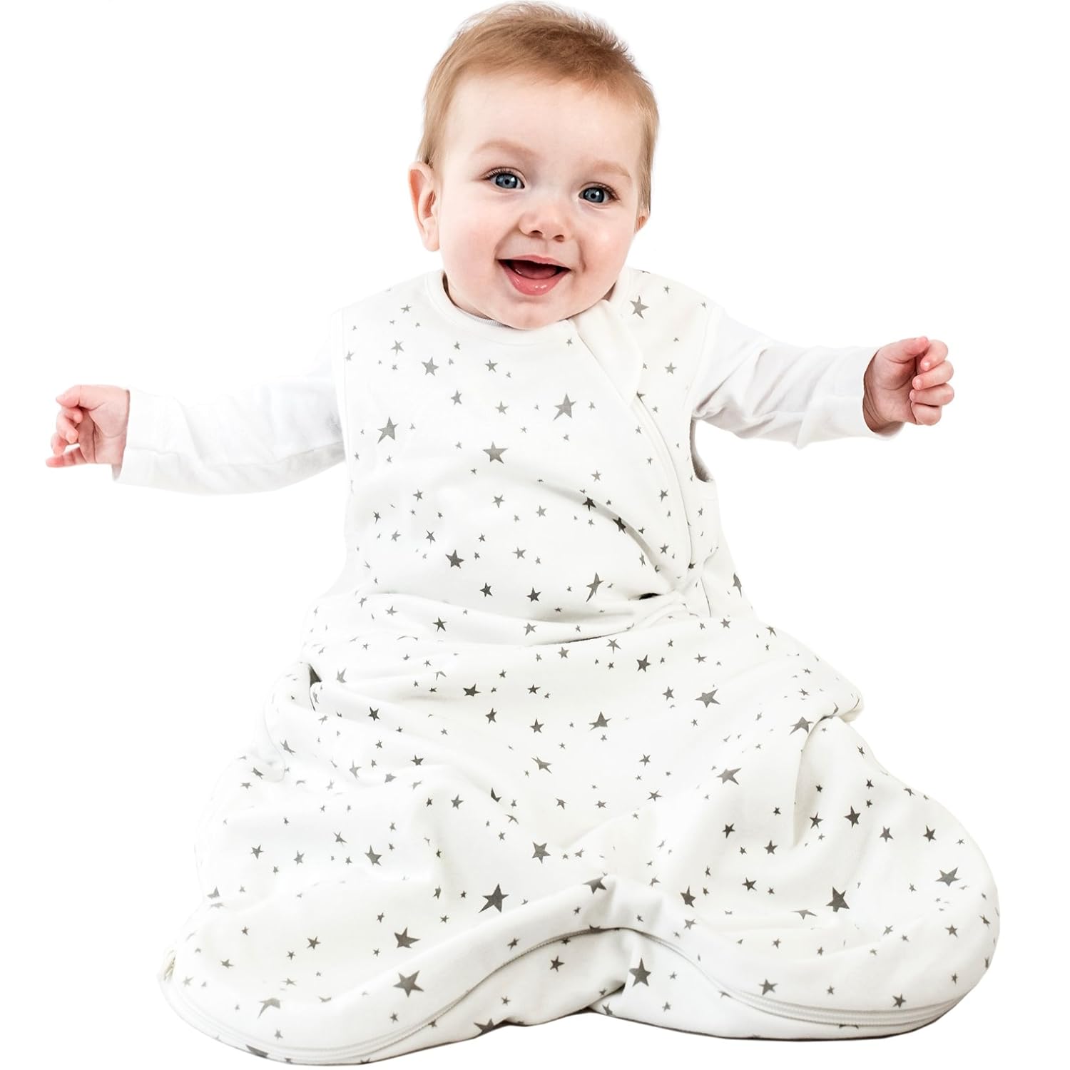 Woolino Merino Wool Sleep Bag for Baby - 6-18 Months - Stars Design