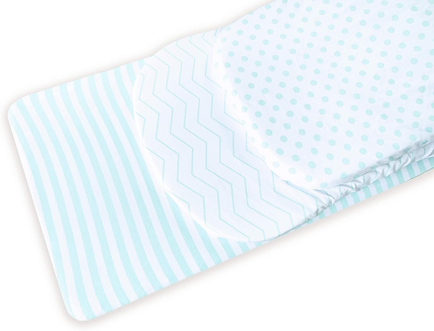 3 Fitted Bassinet Sheets Mint Set - Gender Neutral