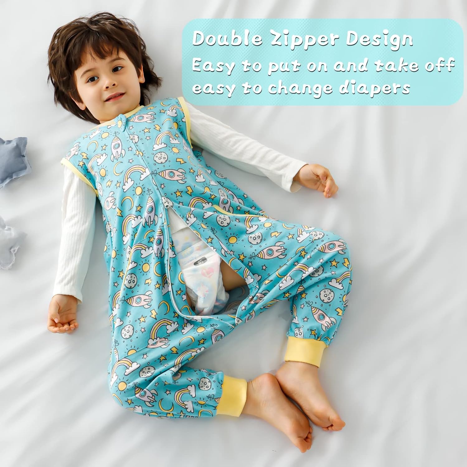 WONDAY Toddler Sleep Sack with Legs 05TOG Cotton