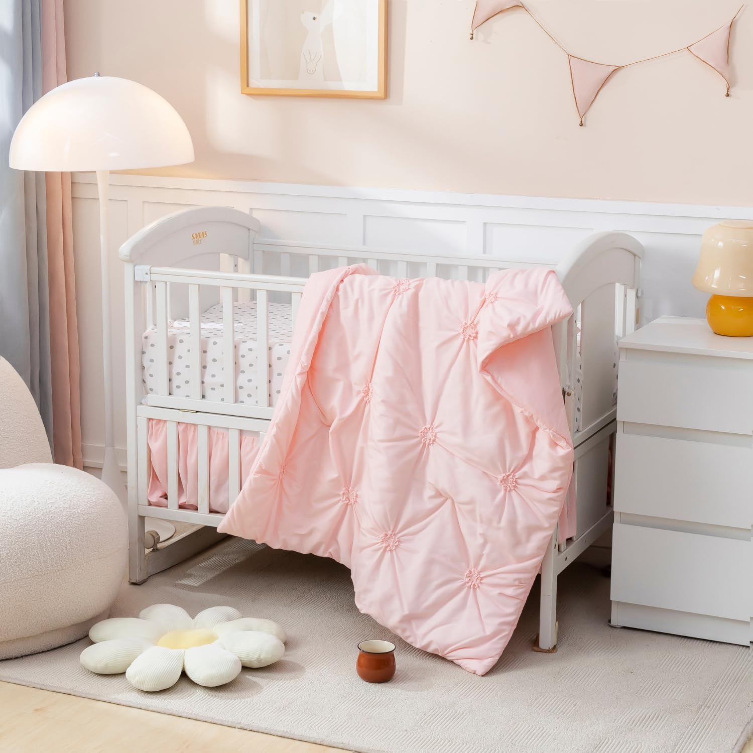 PINNKKU 3-Piece Crib Bedding Set for Boy Girl