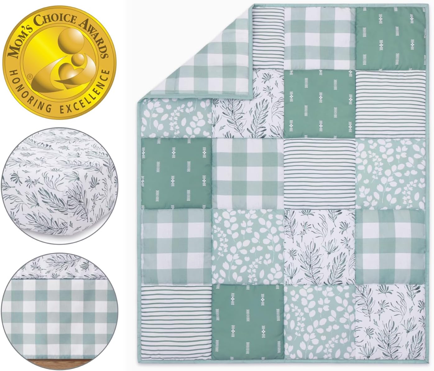 The Peanutshell 3 Piece Baby Crib Bedding Set for Boys Girls