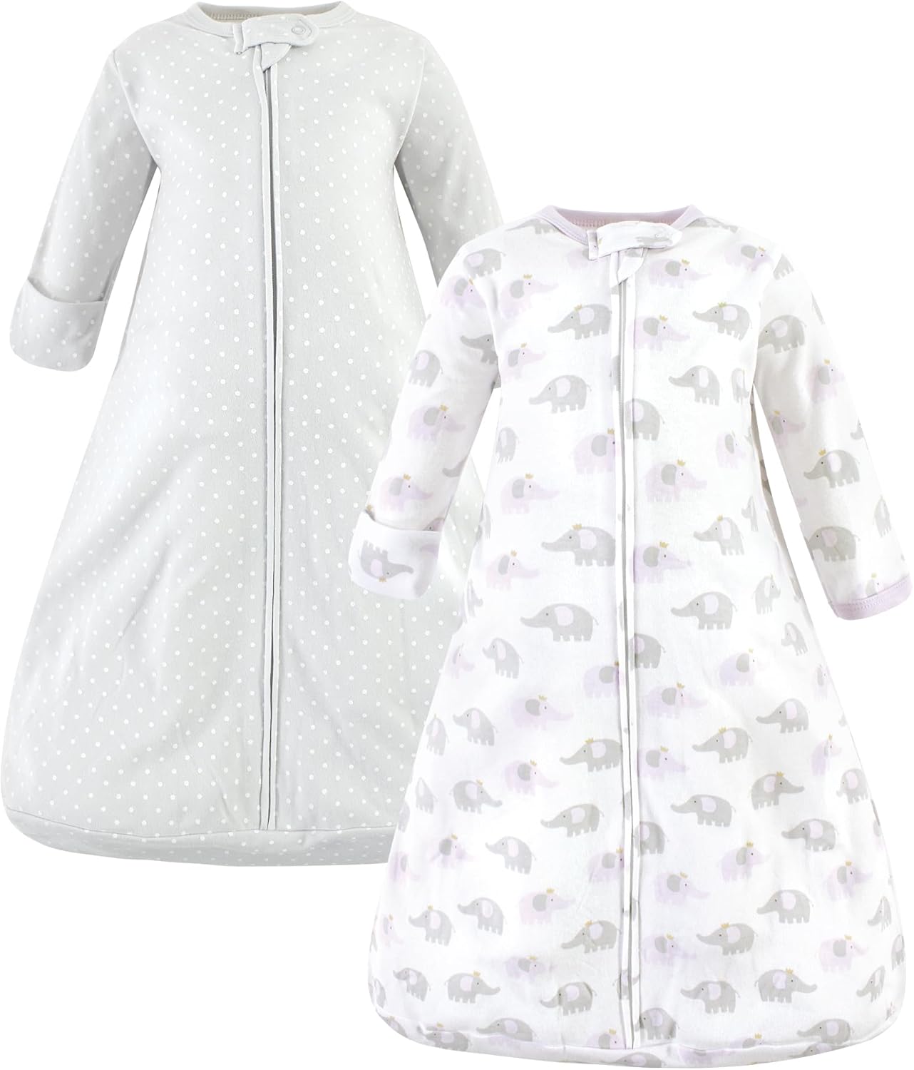 Hudson Baby Unisex Sleep Sack with Lilac Elephants 12-18 Months