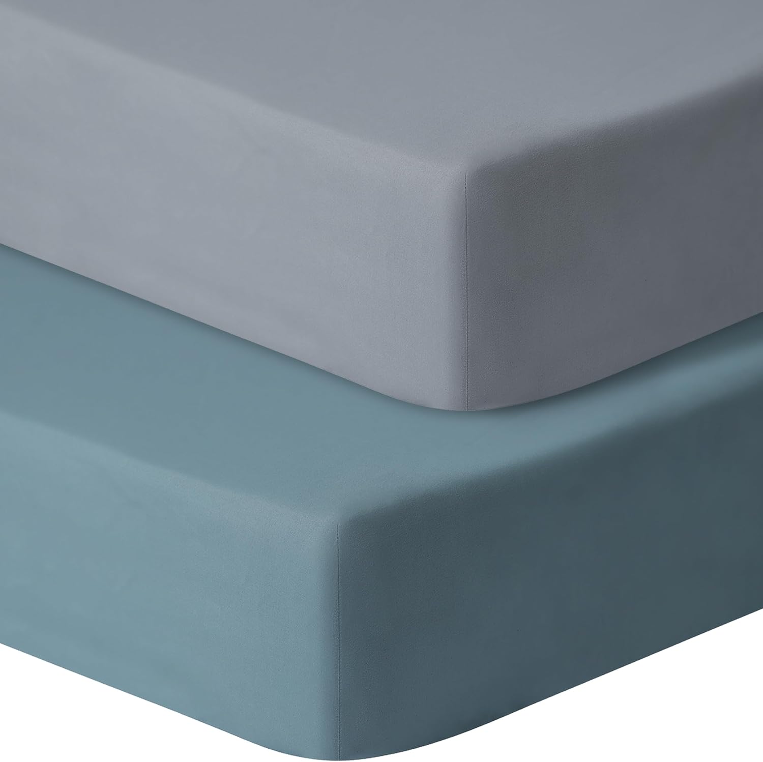 GUNTAIL 2 Pack Crib Sheets Dark Green Dark Grey