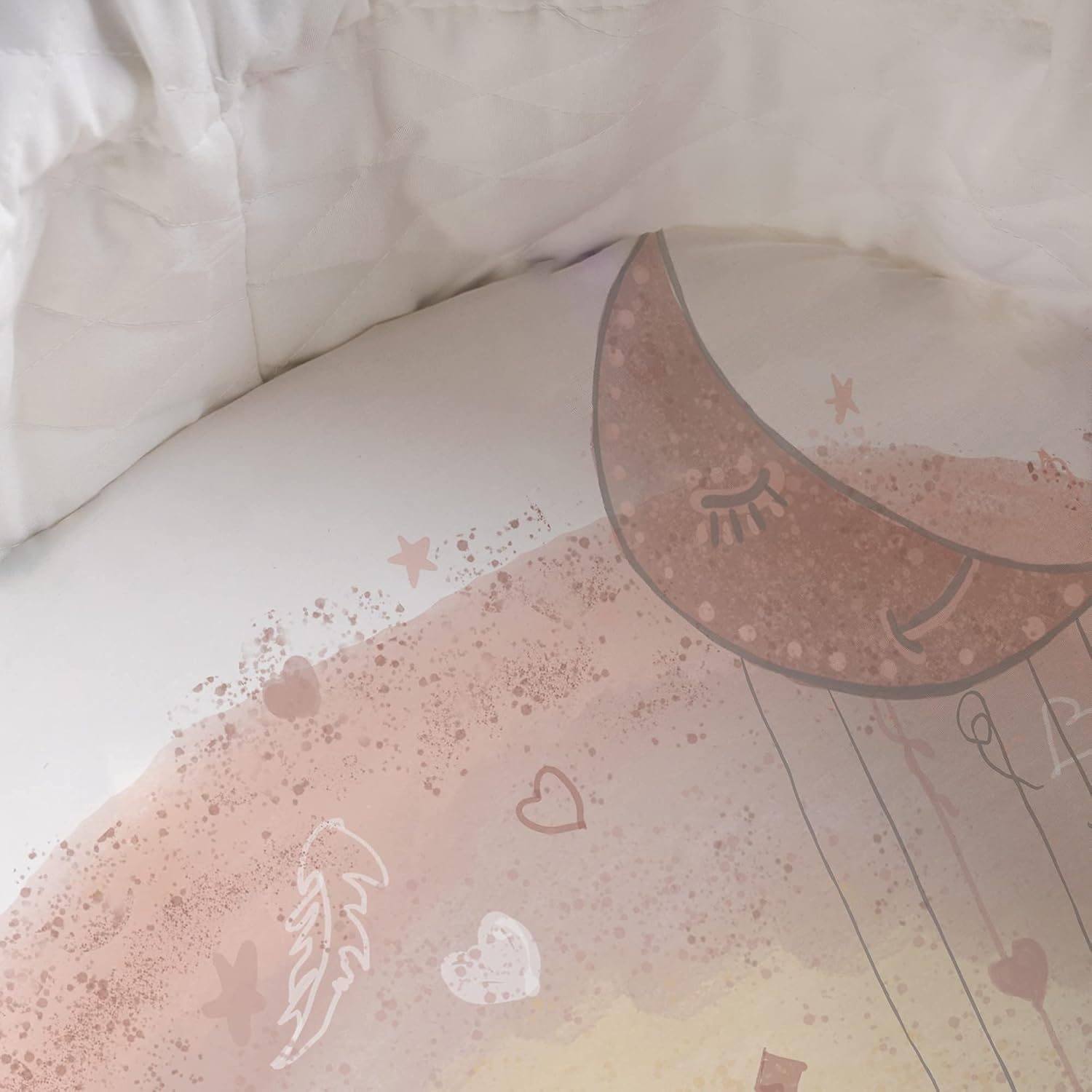 JumpOff Jo Hypoallergenic Bassinet Sheet with Dream Catcher Rainbow