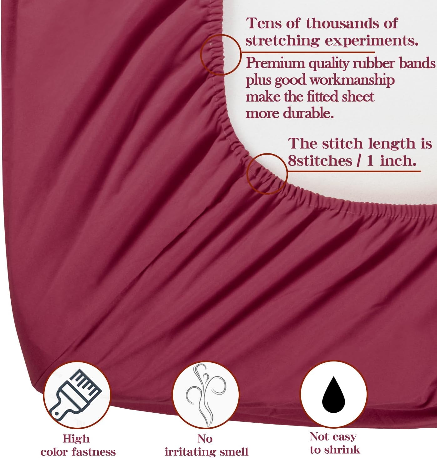 NTBAY Toddler Bedding Set - 4 Piece Wine Red 1