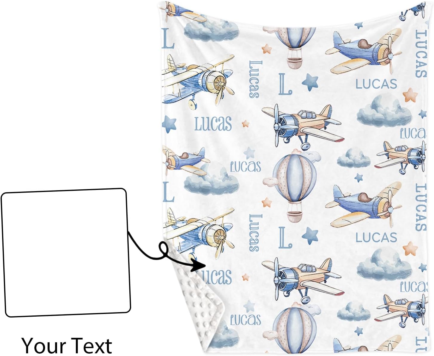 YISMEET TOOTANN Custom Crib Bedding Set - Personalized Baby Blanket and Fitted Sheet