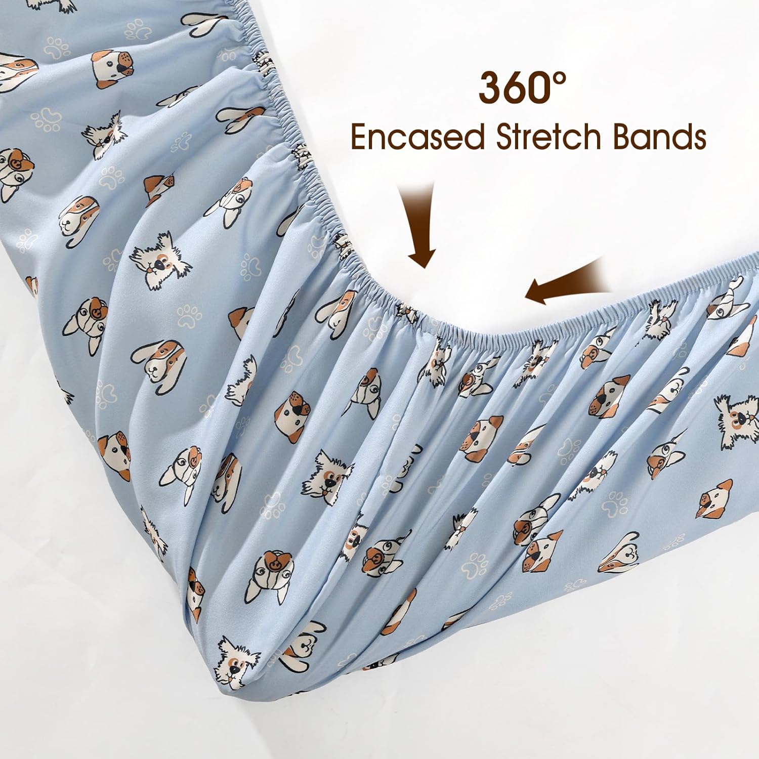 PHF 3 Pack Bassinet Sheets with Pet Dogs Design
