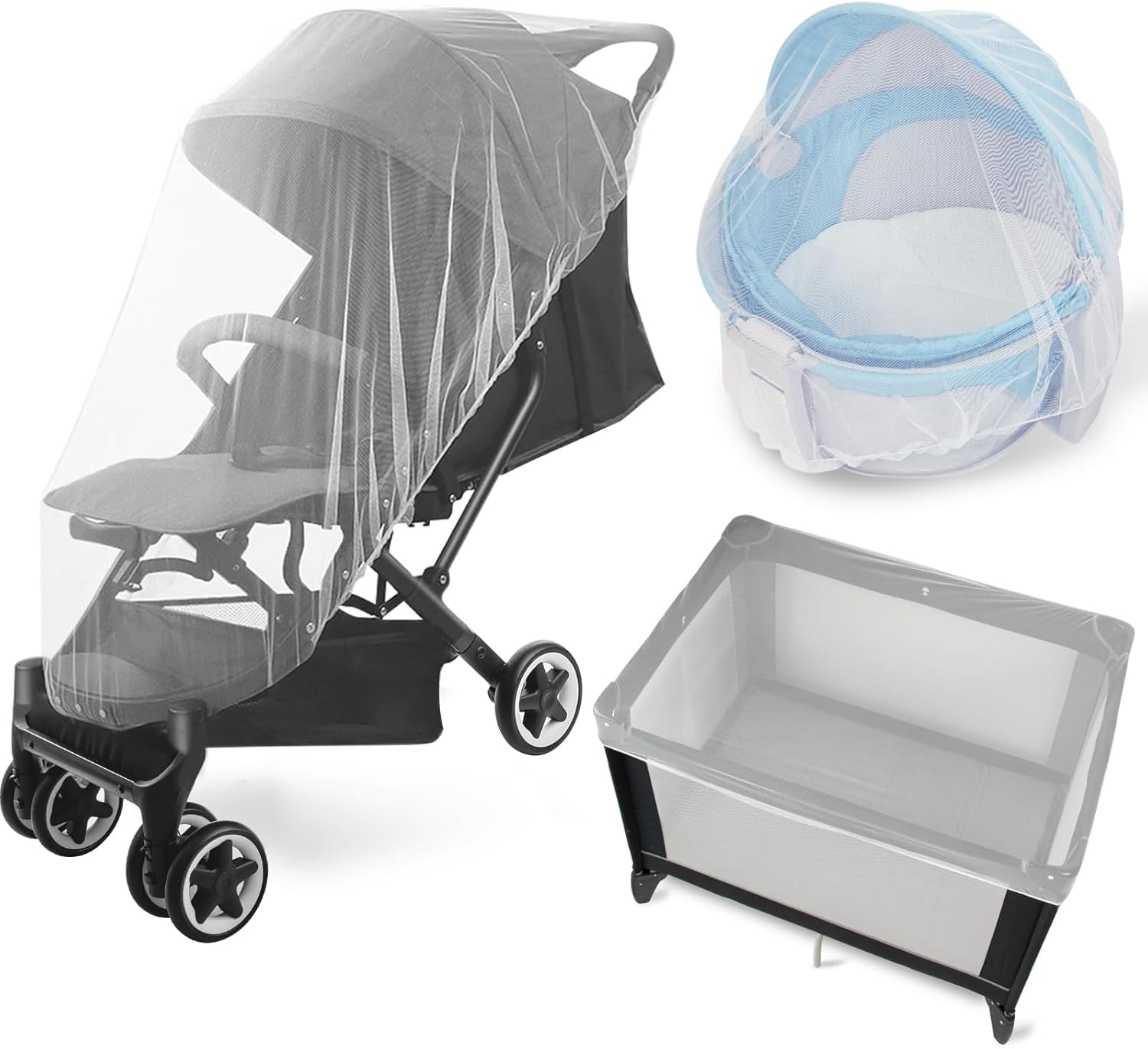 Magik Kover 2 Pack Reusable Baby Mosquito Net Cover