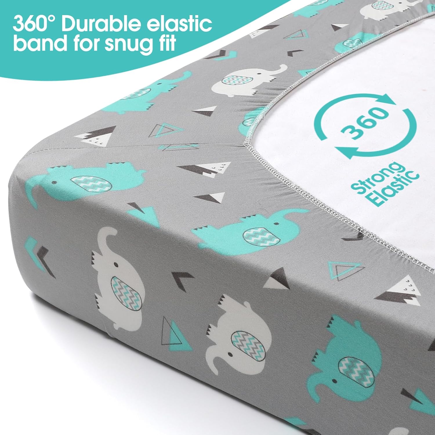 BROLEX 2 Pack Mini Crib Sheets for Baby Toddler