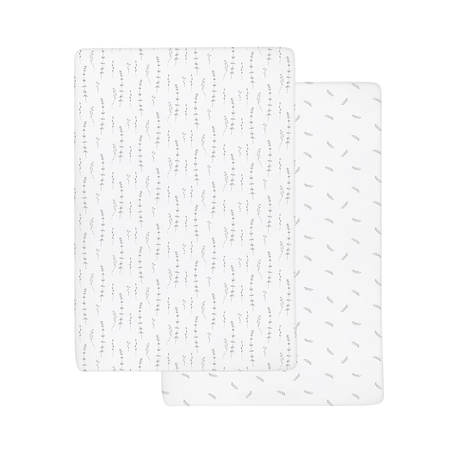 Elys Co Forest Grey Crib Sheets 2 Pack