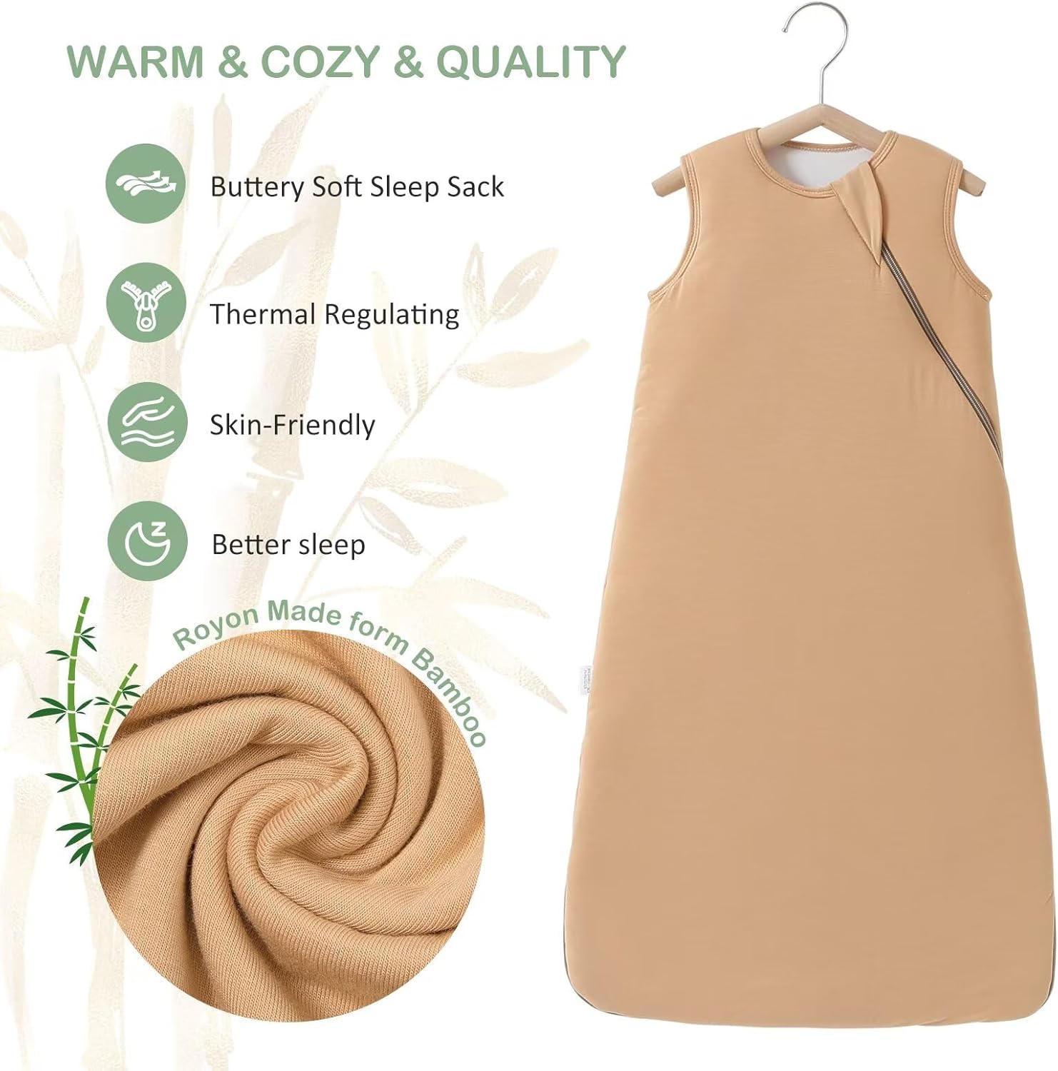 LOVABYLUCK Baby Sleep Sack with 2-Way Zipper 1