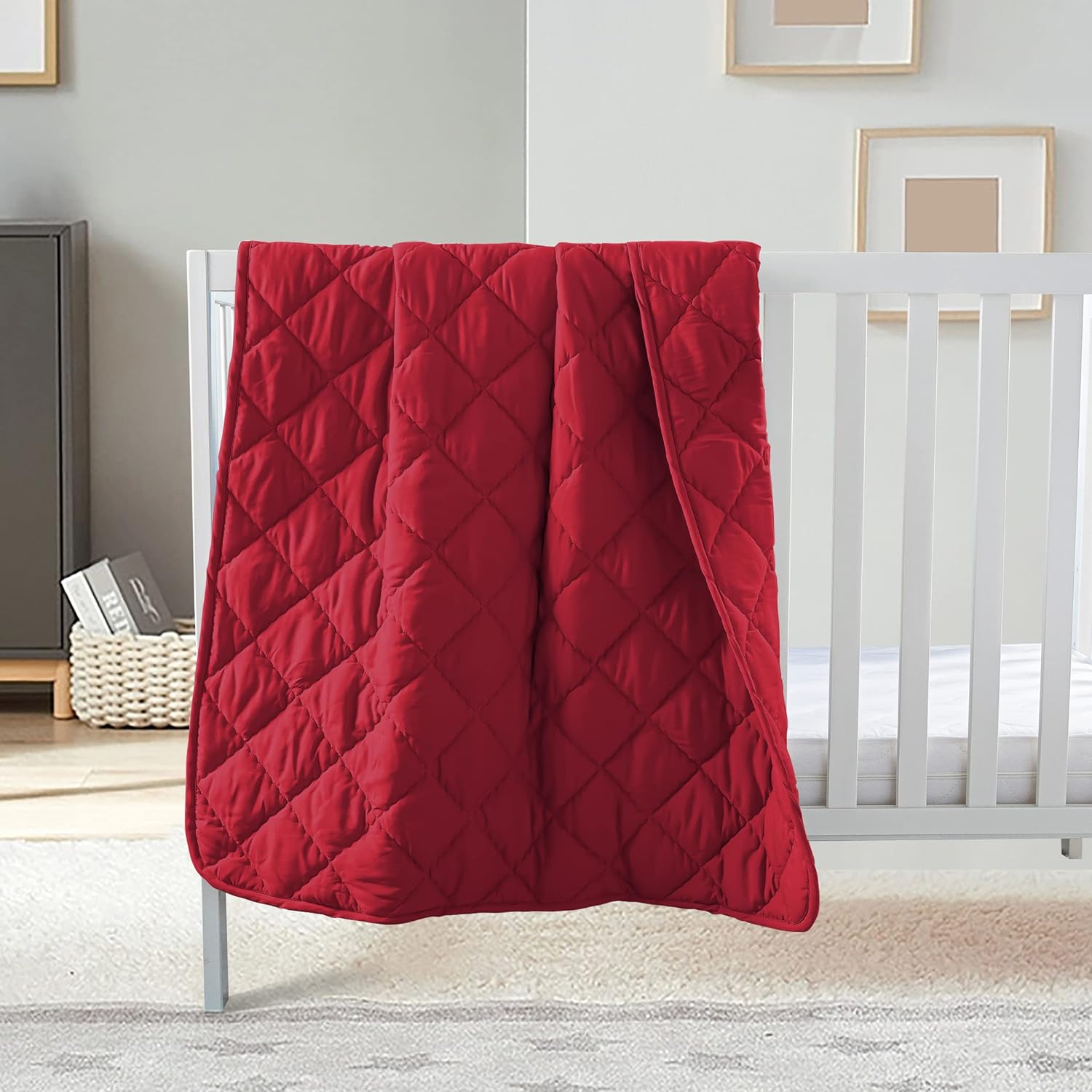 FLXXIE Microfiber Toddler Comforter 39x47 Inches Red