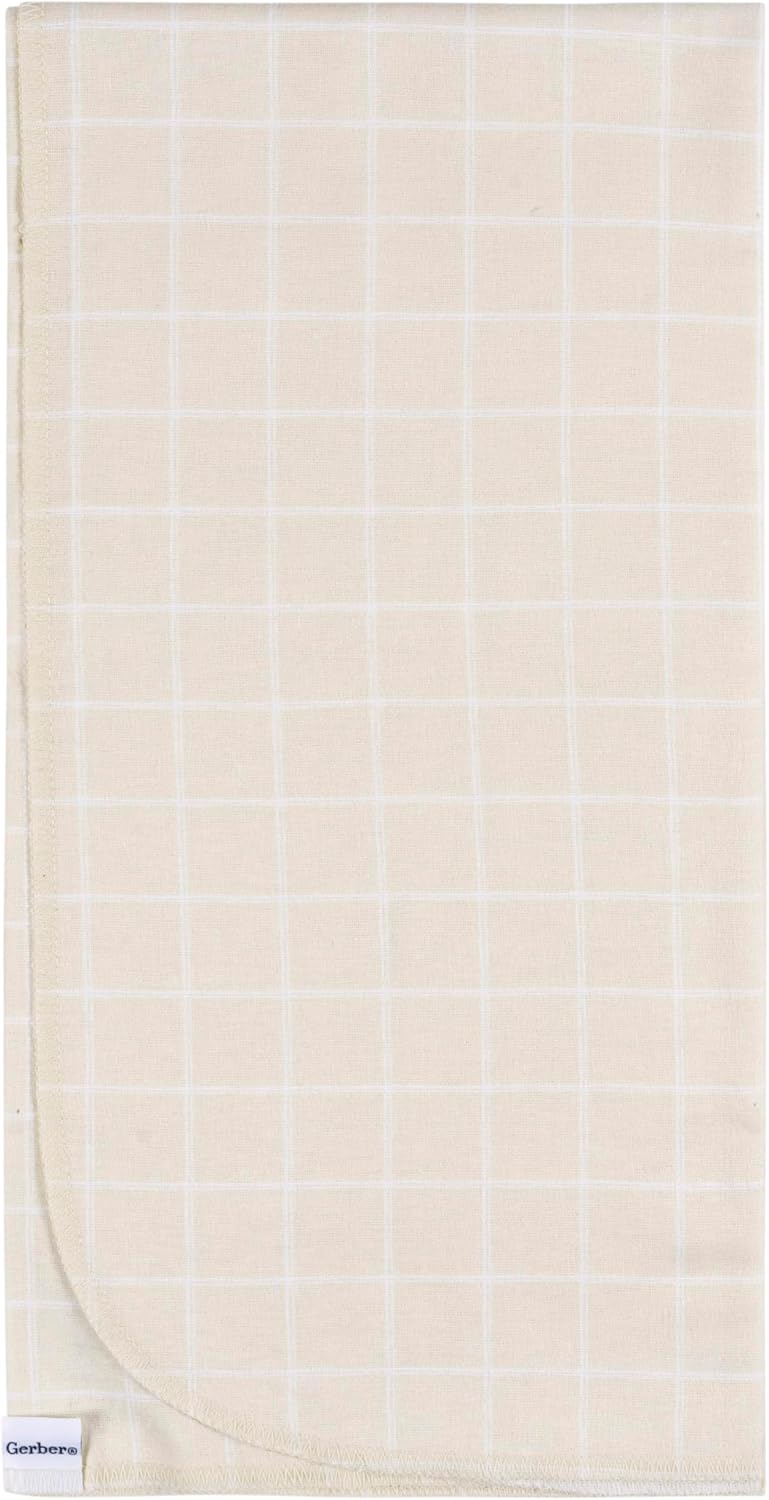 Gerber Unisex 100 Cotton Flannel Receiving Blankets Pack of 4