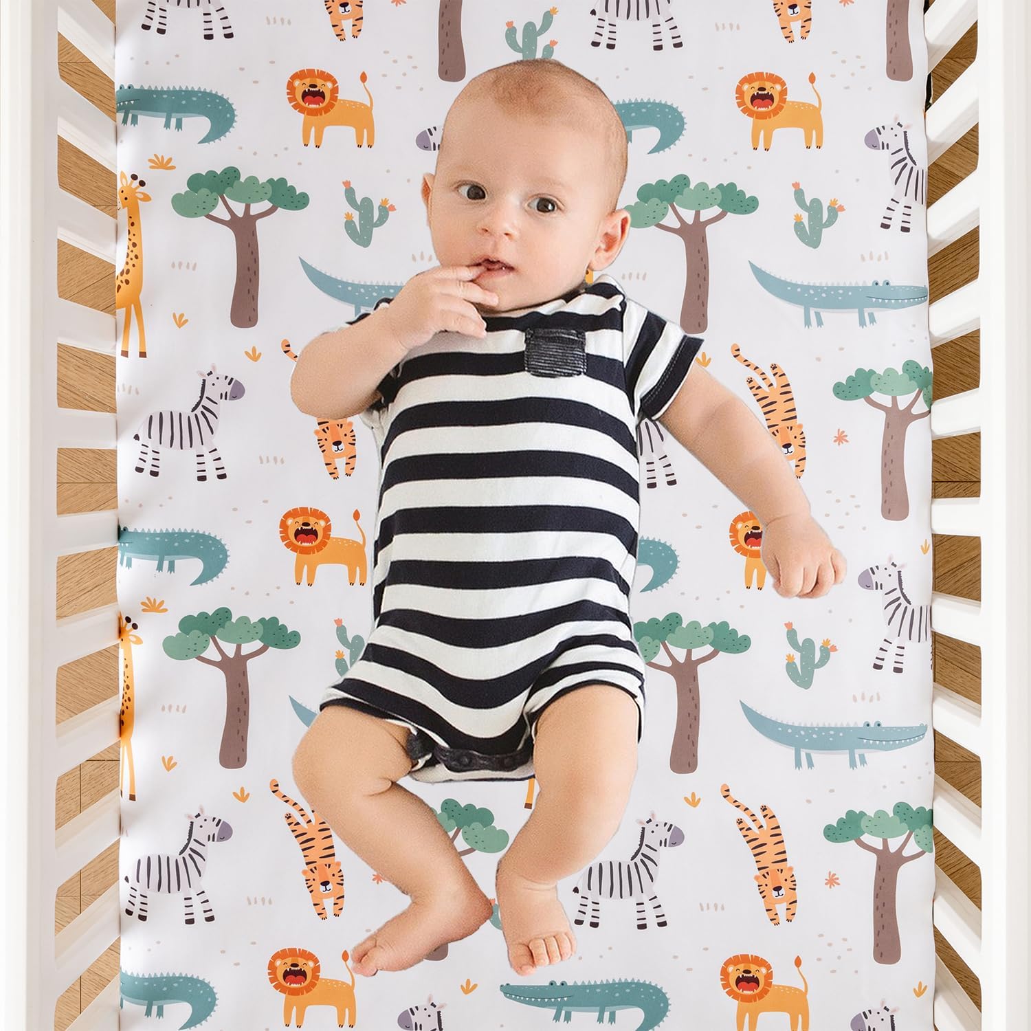TINYHARBO Crib Bedding Set 4 Pieces